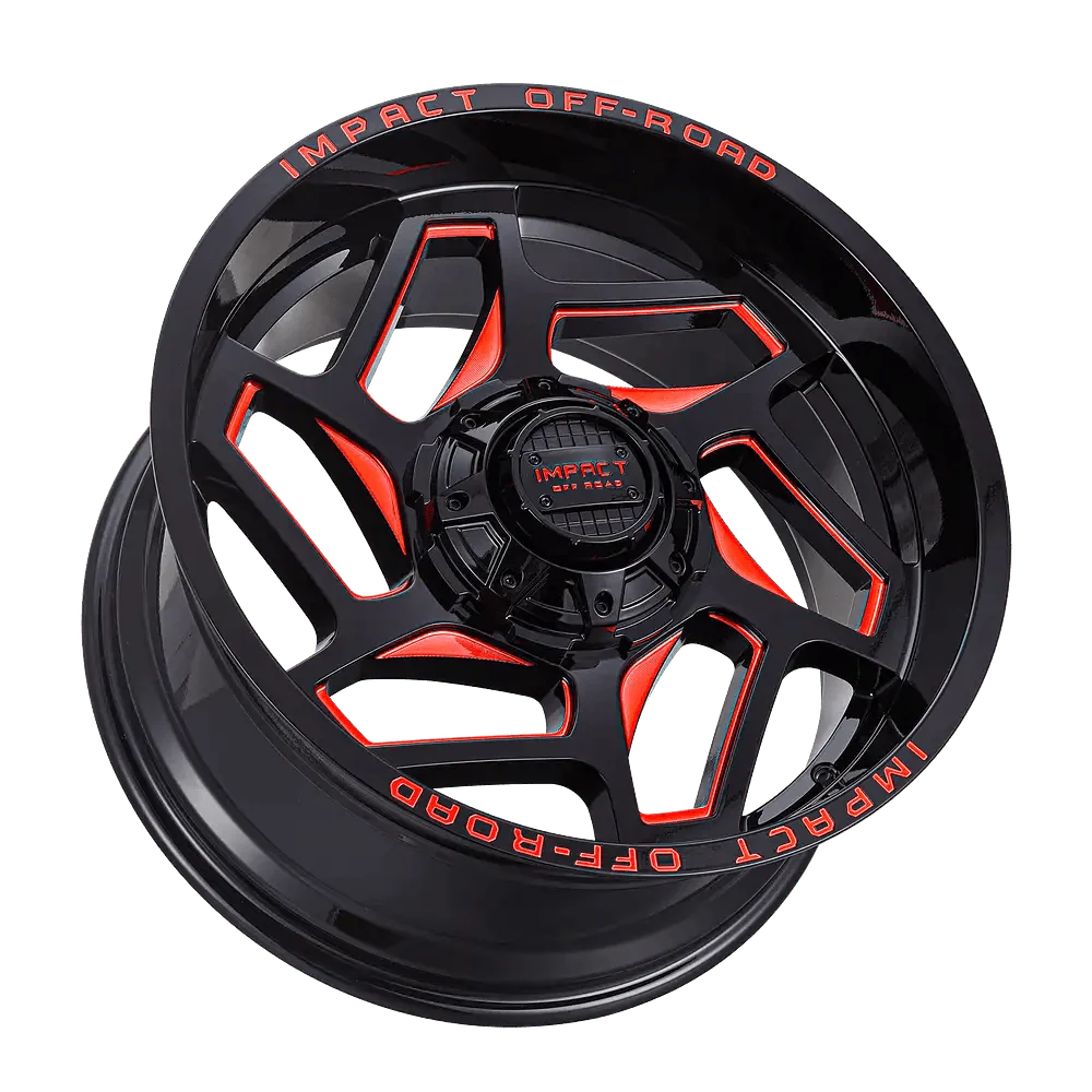 IMPACT OFF ROAD 826 20X10 5X5.5- 5X127 GLOSS BLACK RED MILLE