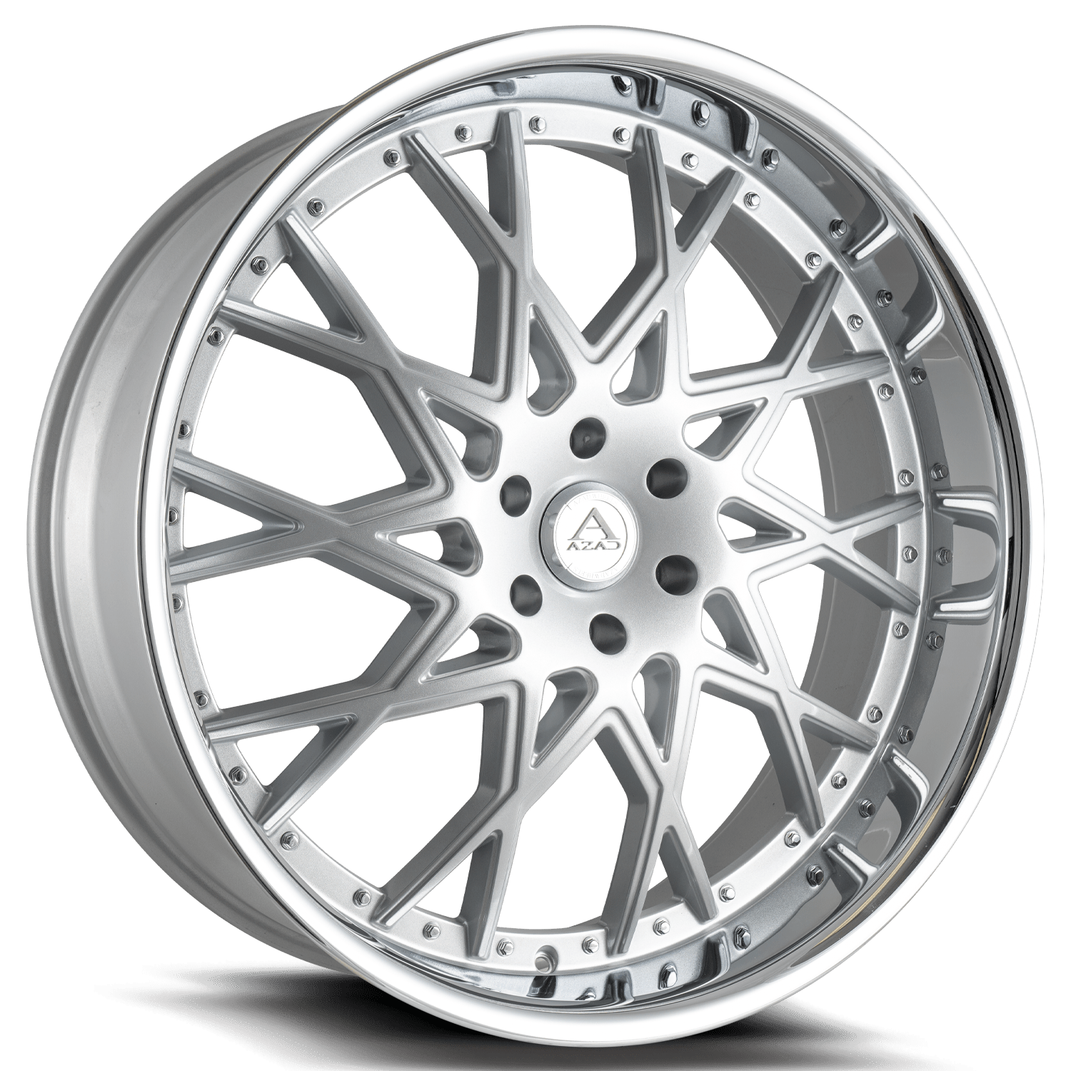 AZAD AZ822 22X9.5 BLANK BROSHED SILVER BR/SSL
