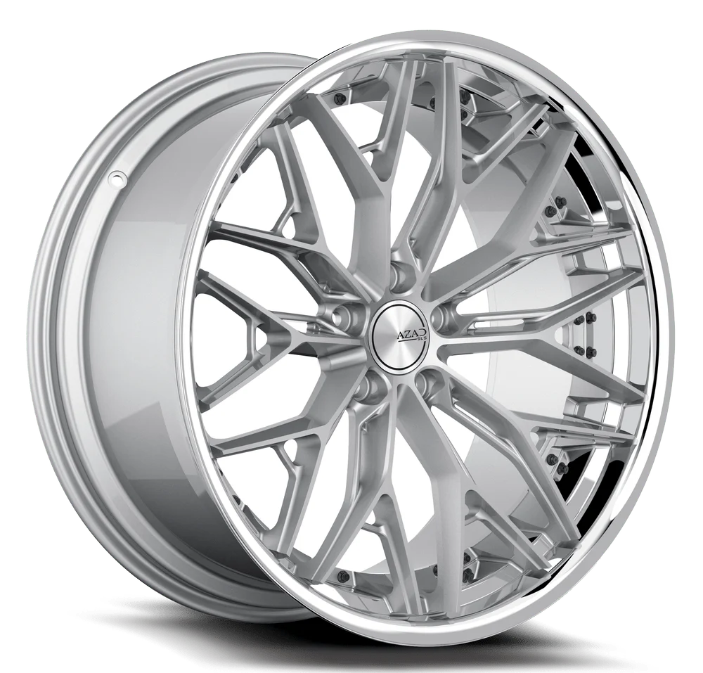 AZAD AZSLS1.0 22x10.5 BLANK SILVER BRUSHED WITH CHROME LIP