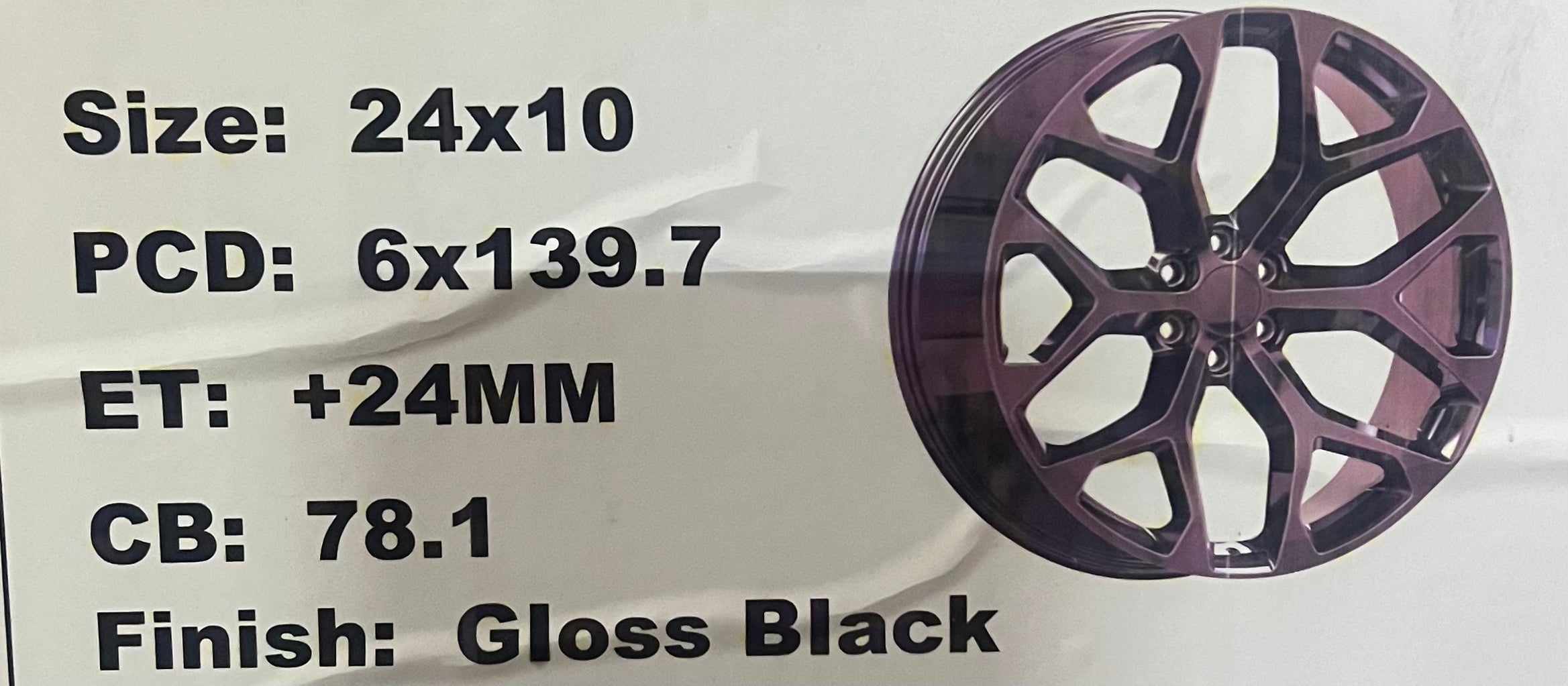 GWG 6Q22 24X10 6X139.7 GLOSS BLACK