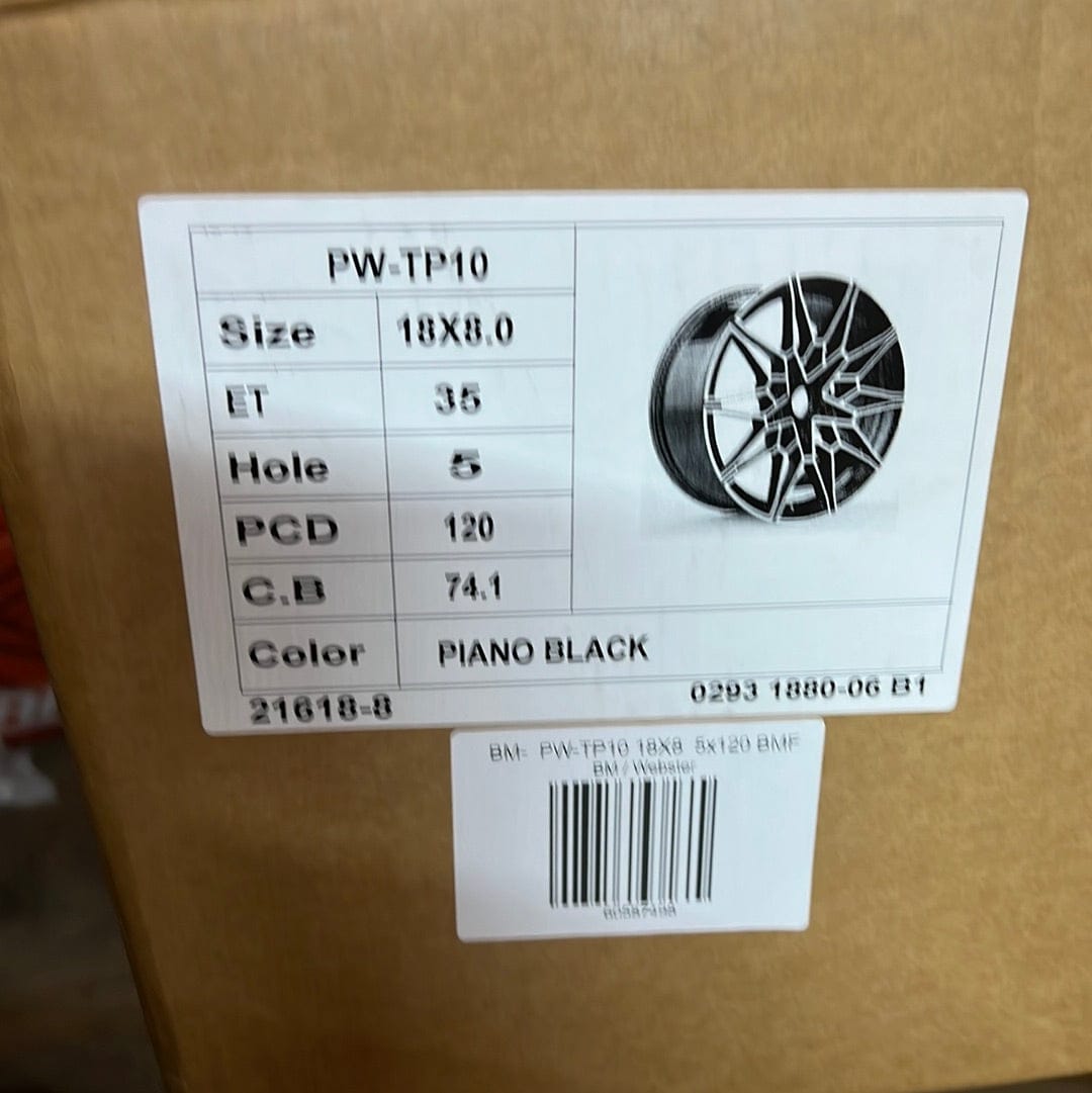 PW-TP10 WHEELS 18X8 5x120 PIANO BLACK