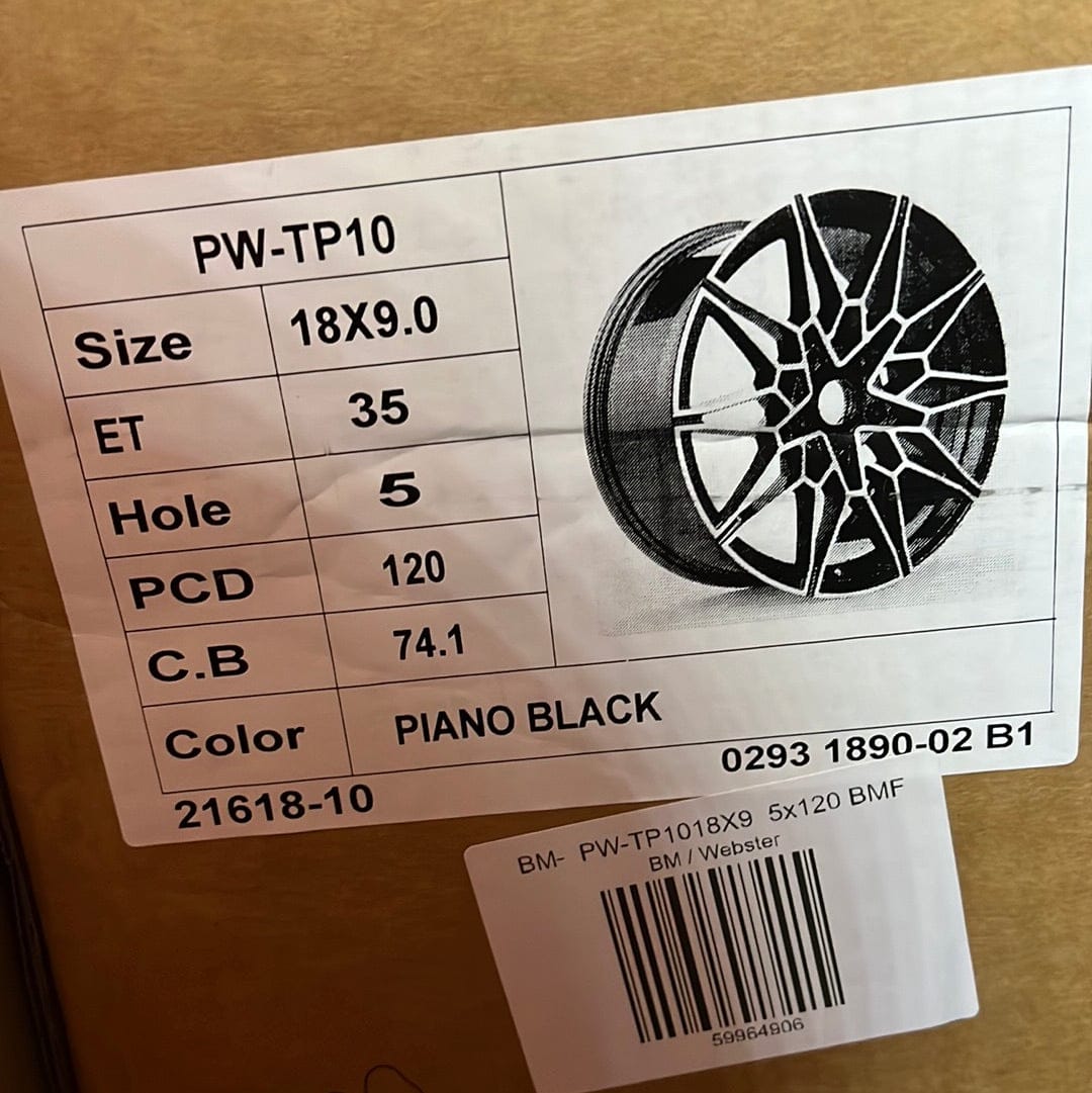 PW-TP10 WHEELS 18X9 5x120 PIANO BLACK