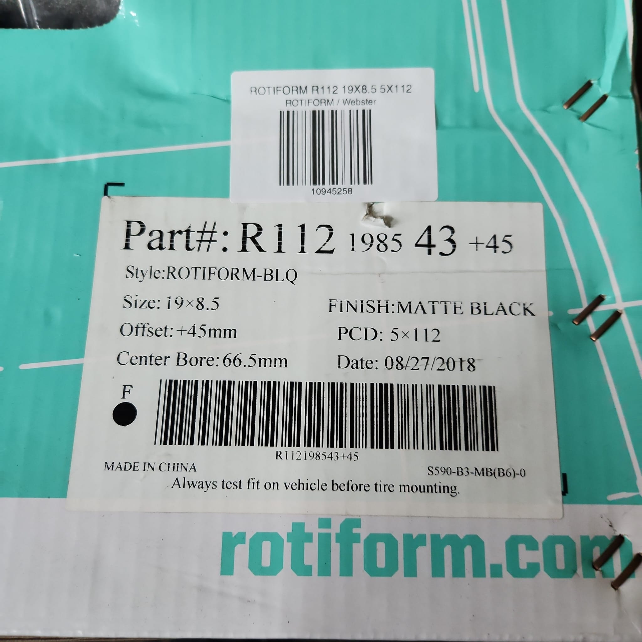 ROTIFORM R112 19X8.5 5X112