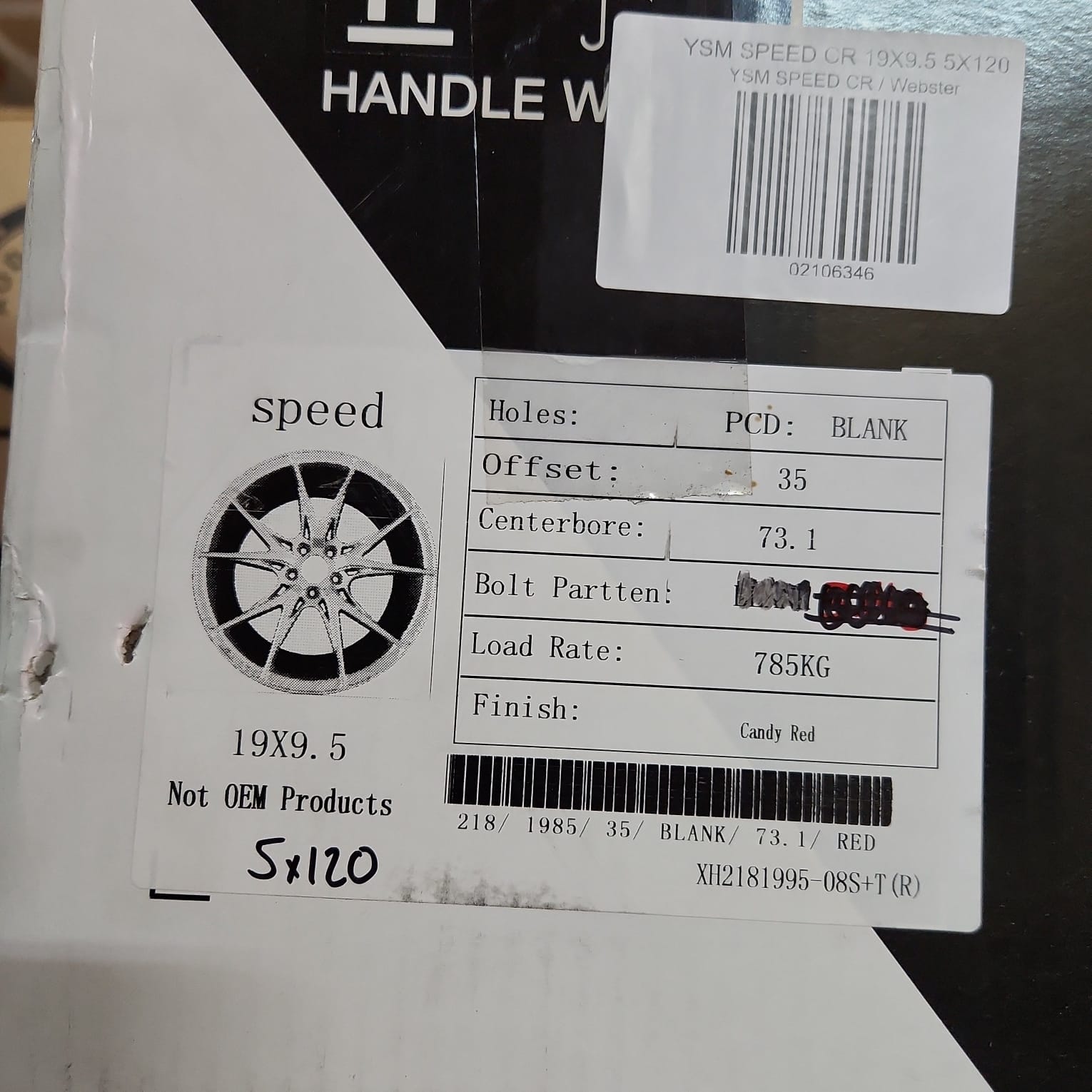 YSM SPEED CR 19X9.5 5X120