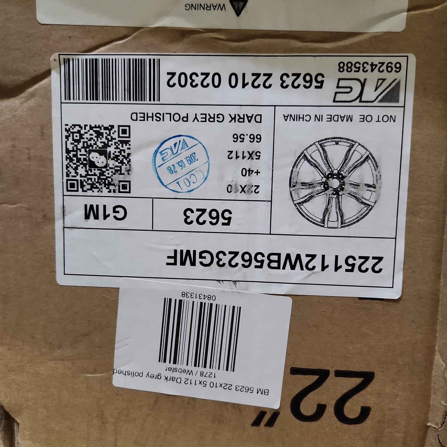 WHEELS 5623 22x10 5x112 Dark grey polished