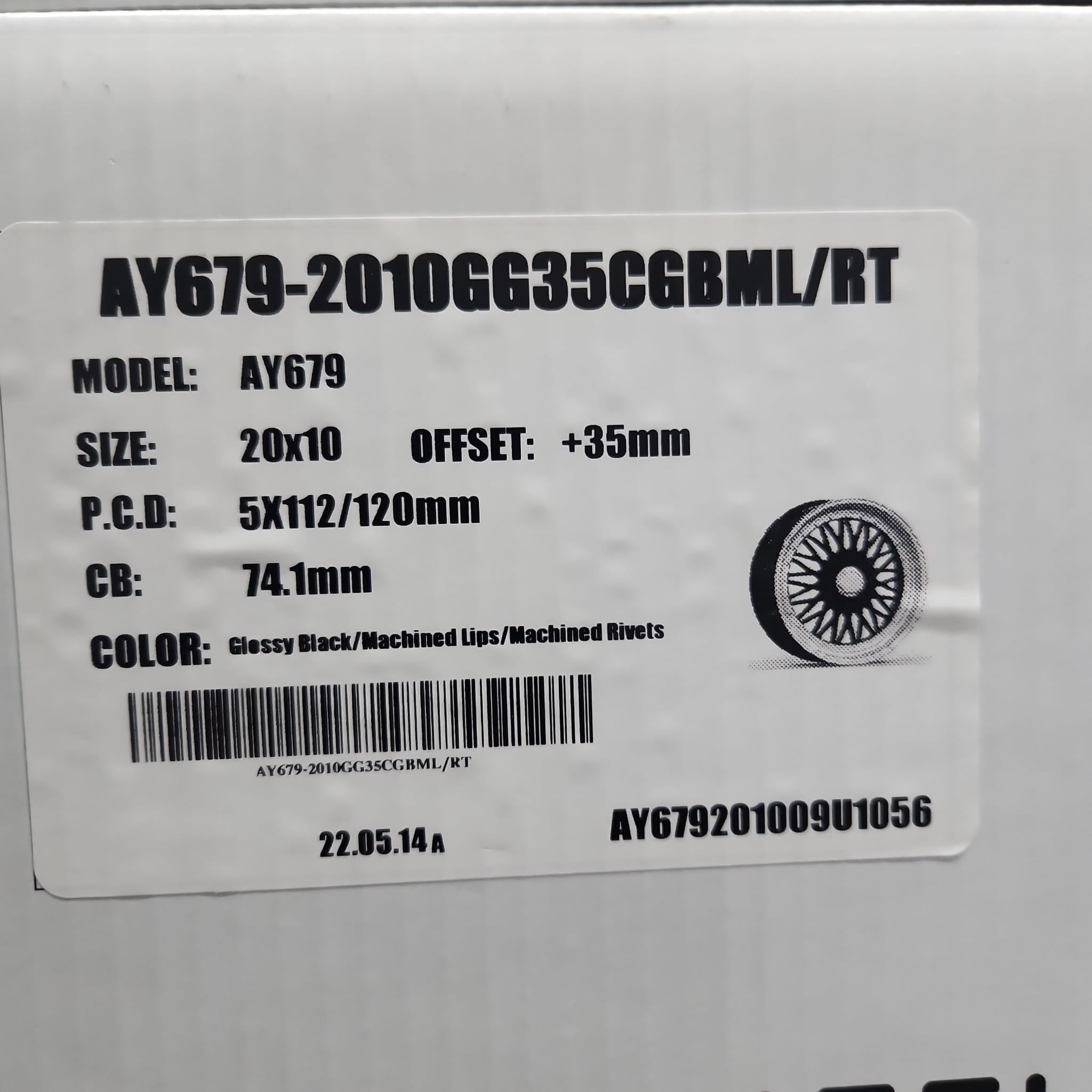 ALFINA AY679 20X10 5x120 5X112 GBMLR
