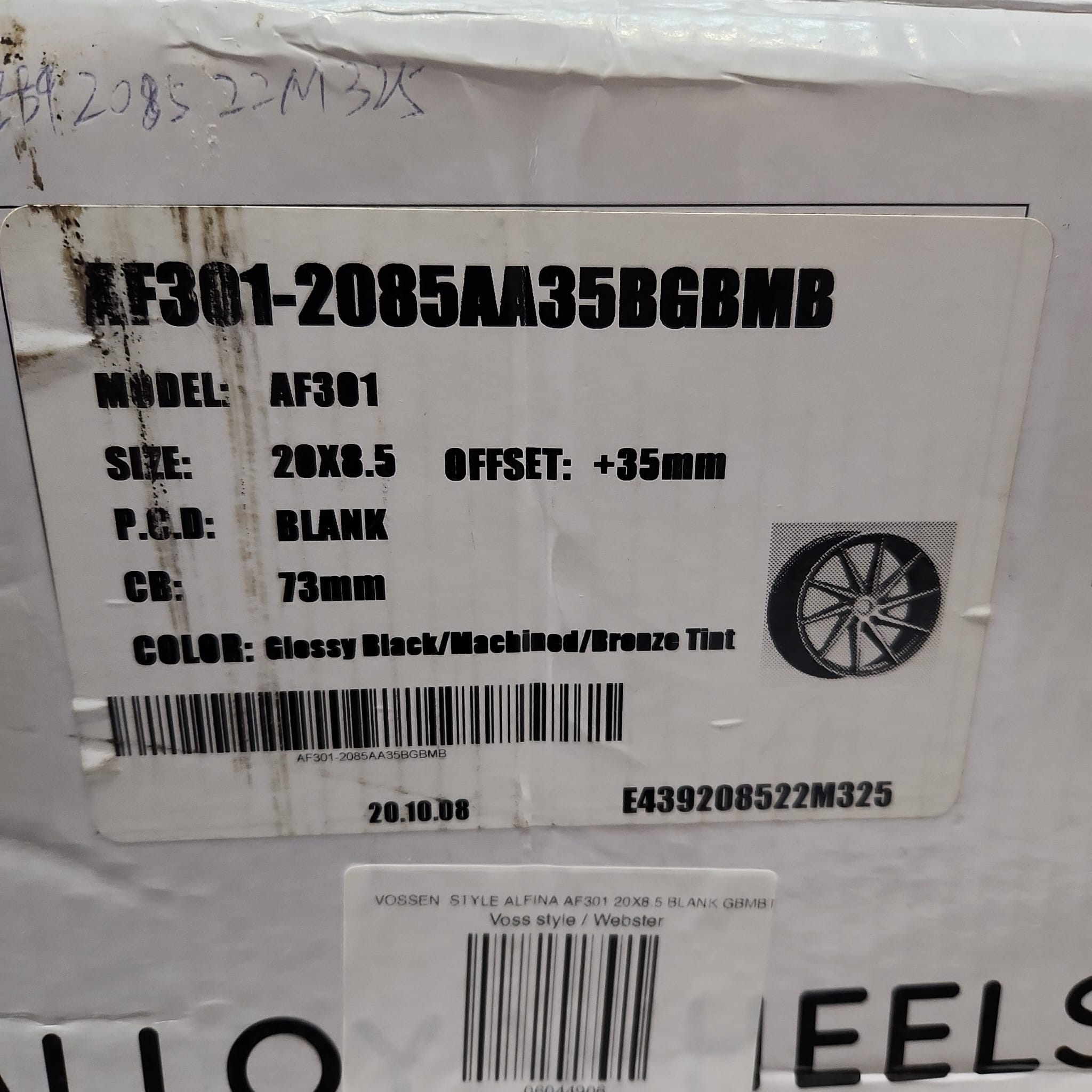 ALFINA AF301 20X8.5 BLANK GBMBT