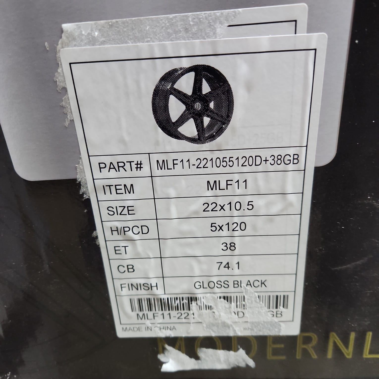 MODERN LEXURY MLF11 22X10.5 5X120 GLOSS BLACK