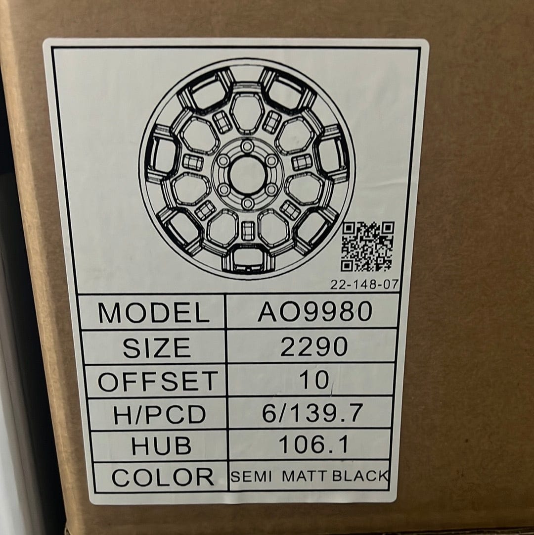 TRD 2022 AO9980 OFF ROAD 22X9 6X5.5- @SEMI MATTE BLACK