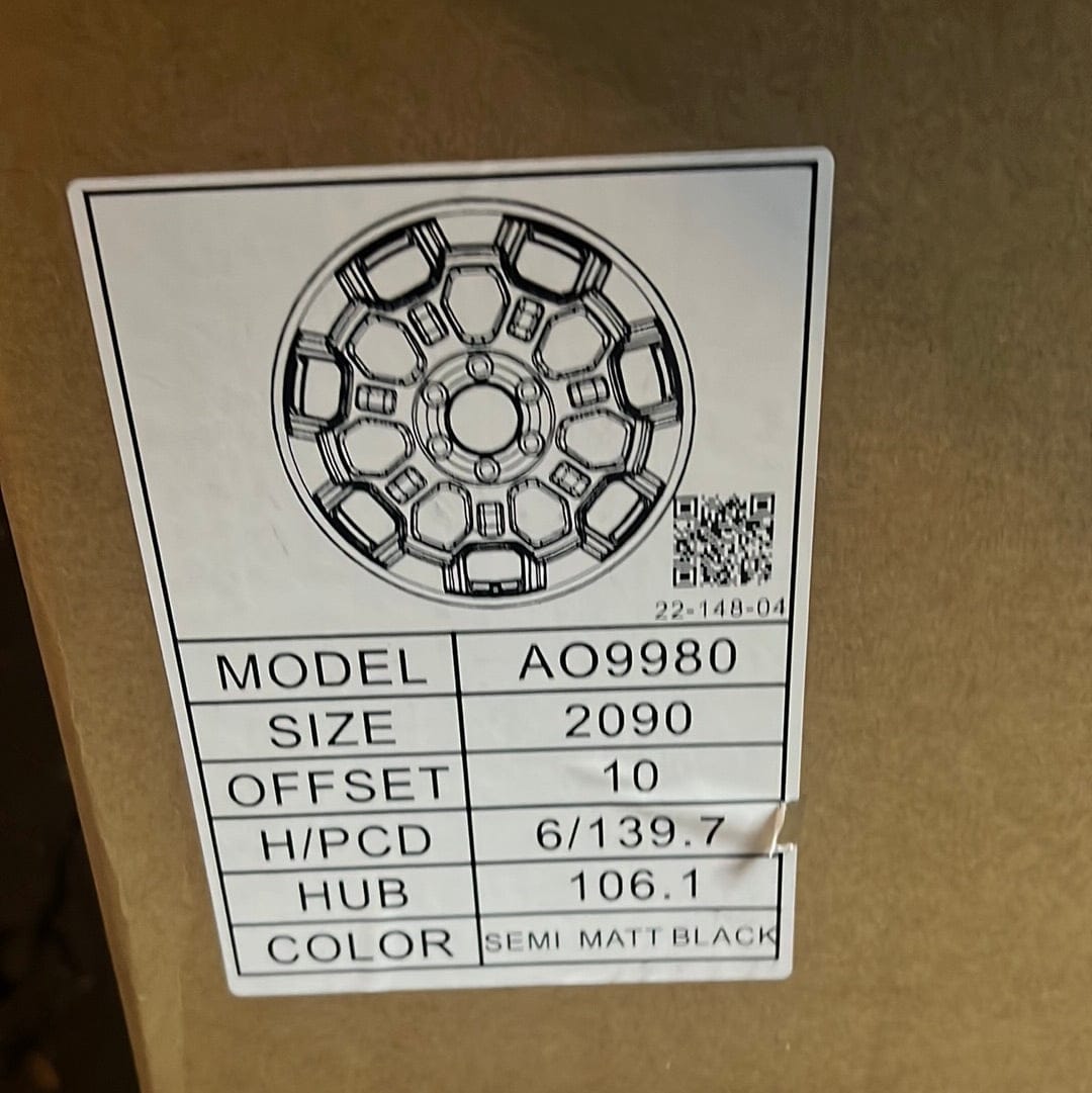 TRD 2022 AO9980 OFF ROAD 20X9 6X5.5- @SEMI MATTE BLACK