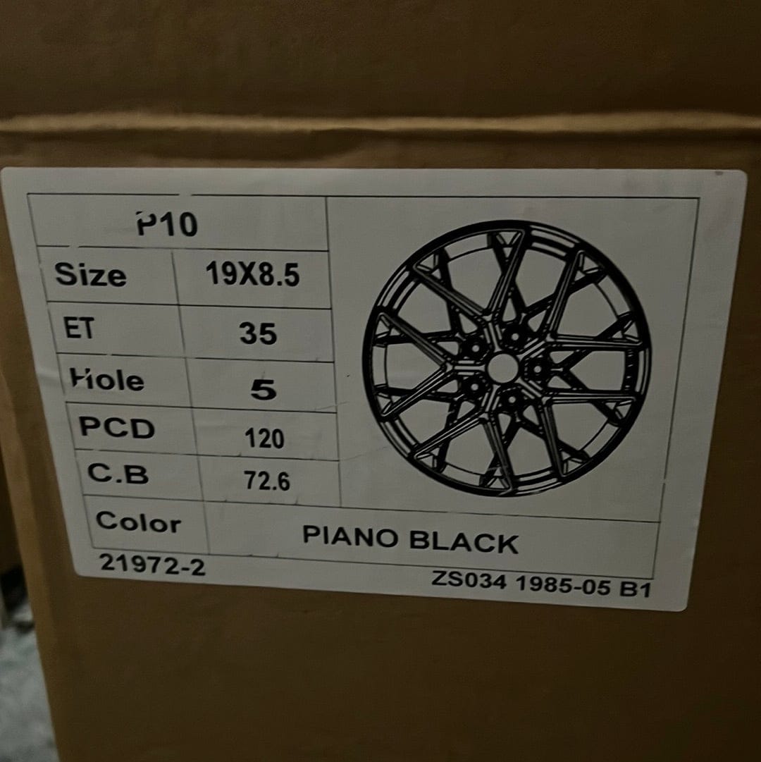 WHEELS P10 19x8.5 5X120 PIANO BLACK