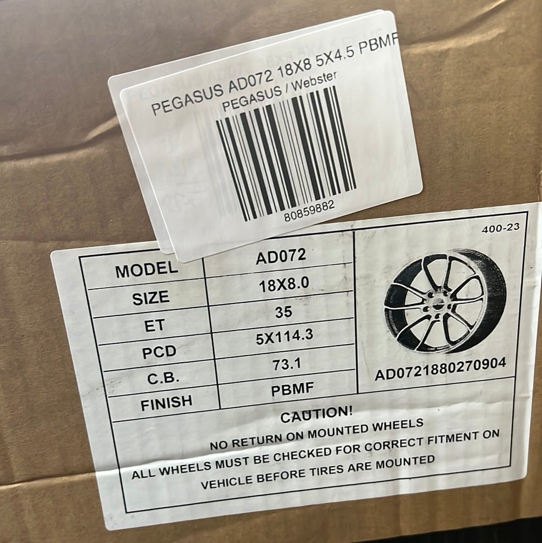 PEGASUS AD072 18X8 5X4.5 PBMF