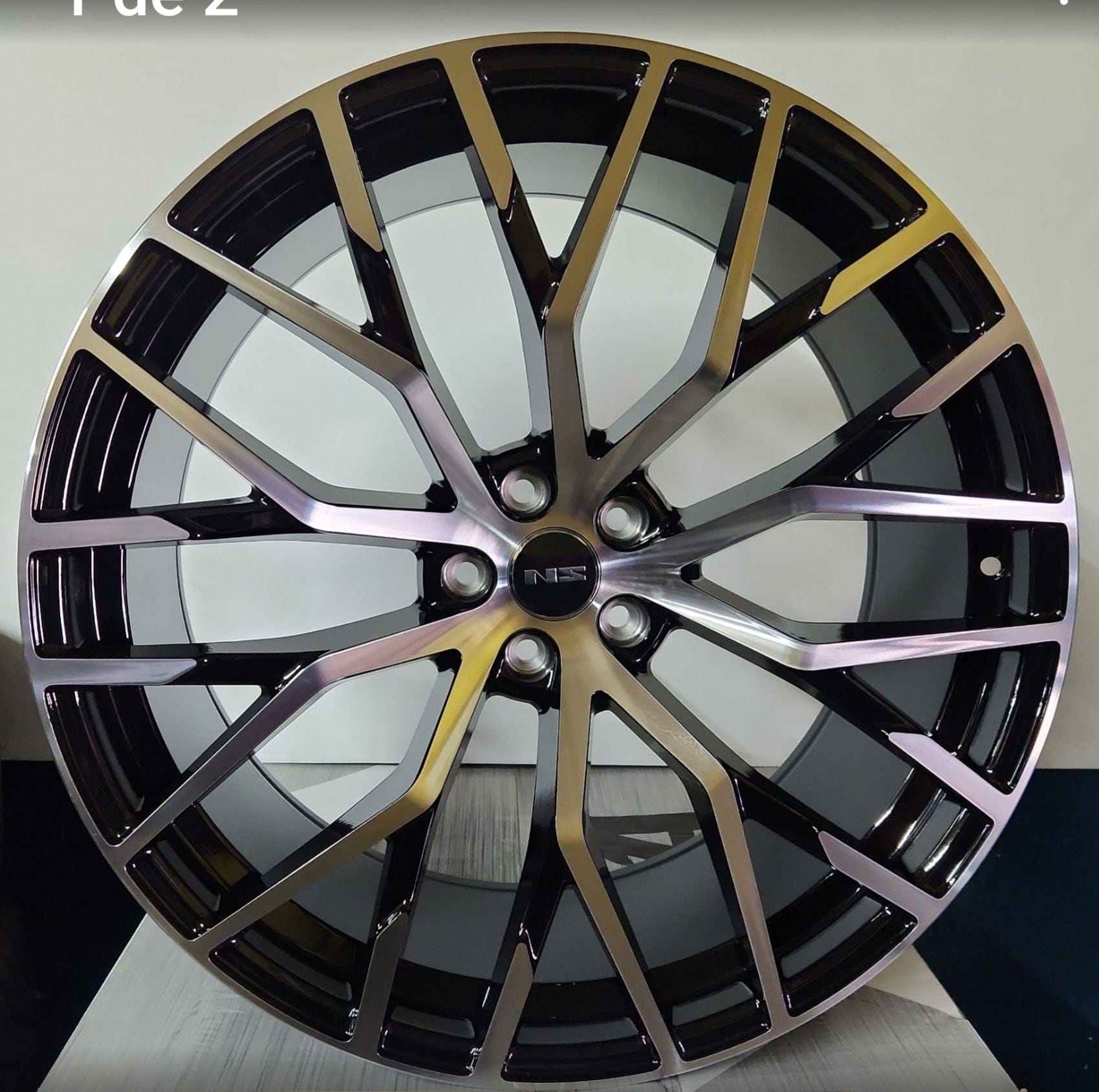 OE-5482 809M STYLE 22X9.5 5X112 PIANO BLACK MACHINED