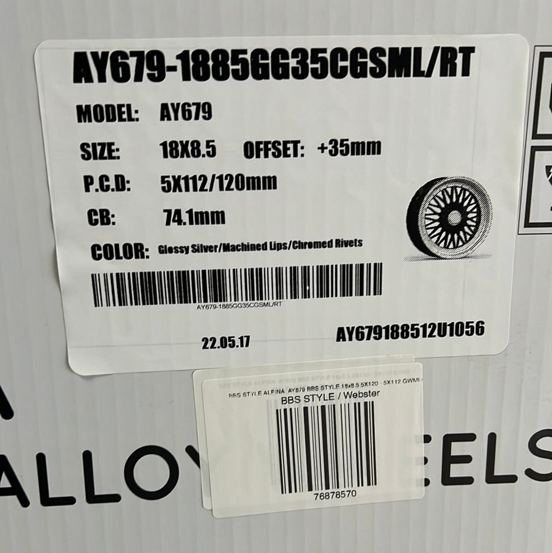 ALFINA WHEELS AY679 18x8.5 5X120 - 5X112 GSML/RT