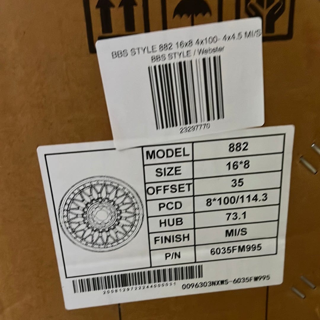 882 16x8 4x100- 4x4.5 MI/S