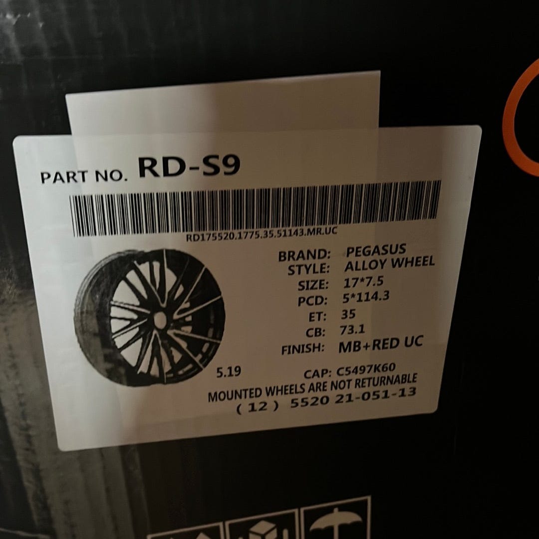 RAPIDASH -PW-RD-S9 17X7.5 5x4.5 MB+RED UC