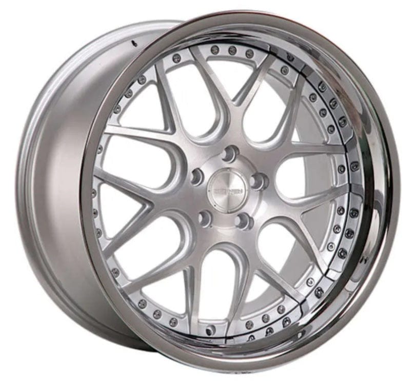 RENNEN CSL2 20x10.0 BLANK (5x112 - 5x120) SILVER BRUSHED FACE W CHROME SSL LIP