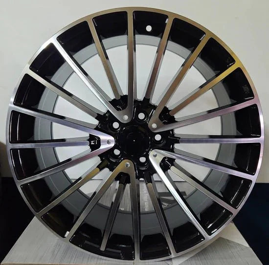 OE-0235 19x9.5 5x112 GLOSS BLACK MACHINE FACE