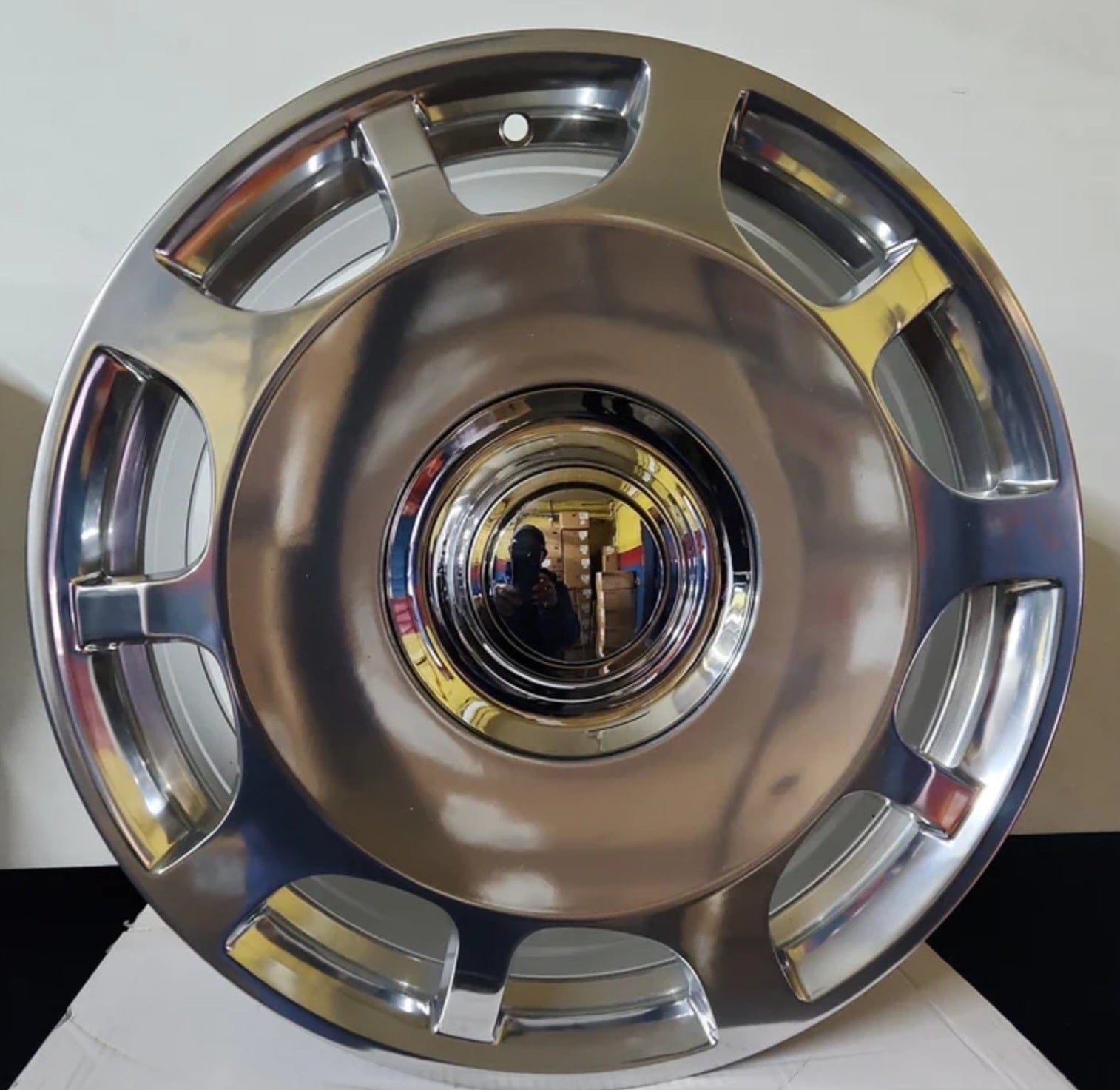 REW-FBX007-9-X OE-BIG DISH 19x8.5 5x112 ULTRA HIGH POLISHED FACE (FLOATING CAP)