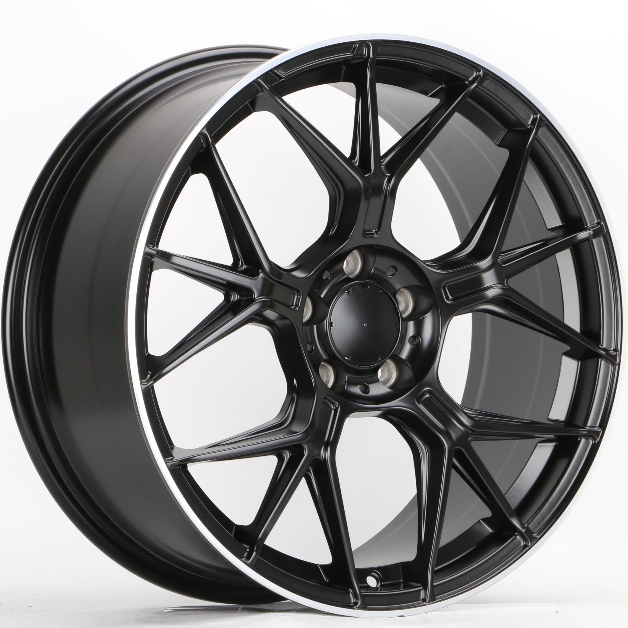 W871 iV-622 Satin Black Machined Lip 19x8.5 ET35 5x112 CB66.6