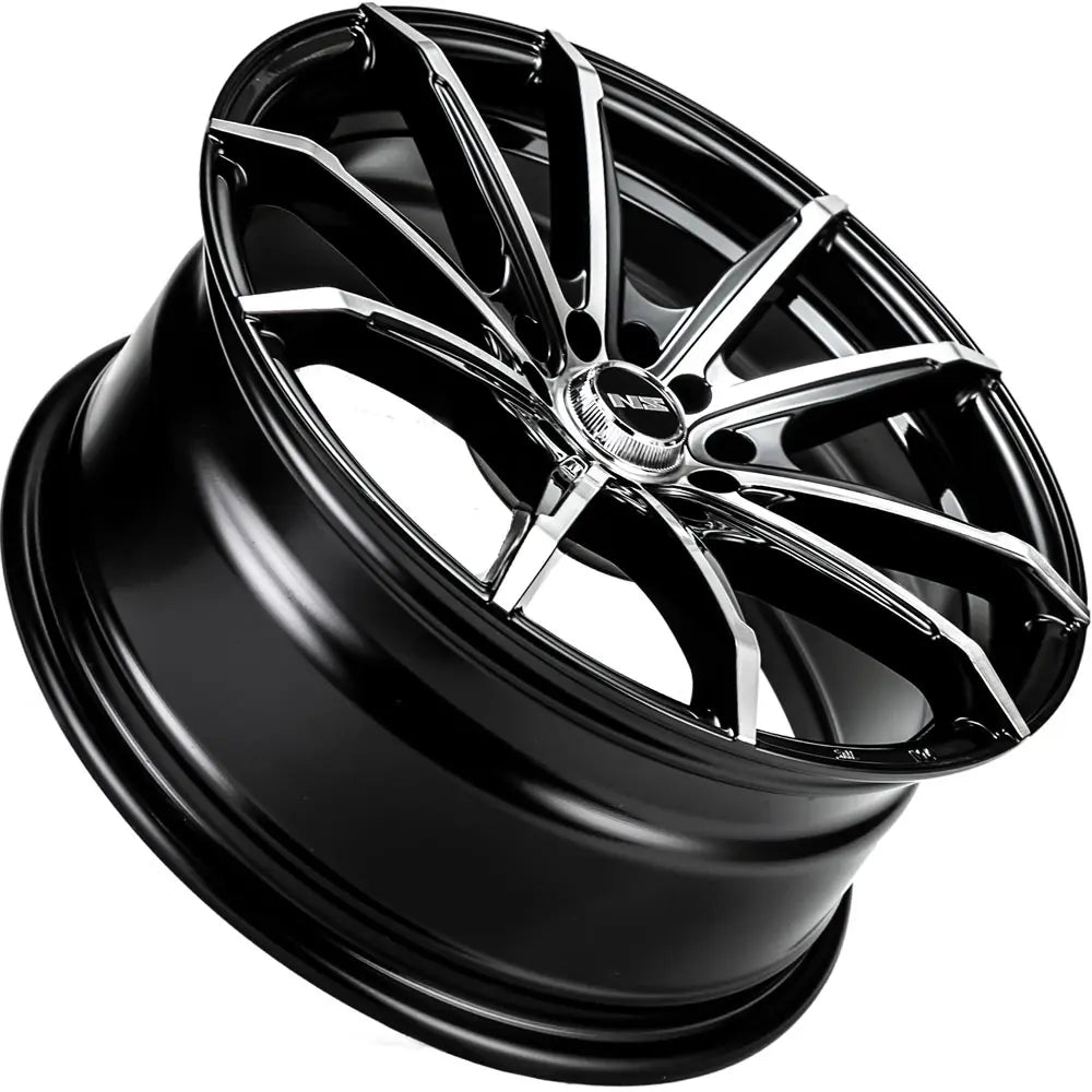 NS 1602 15X6.5 4X100 4X4.5 BLACK MACHINED FACE