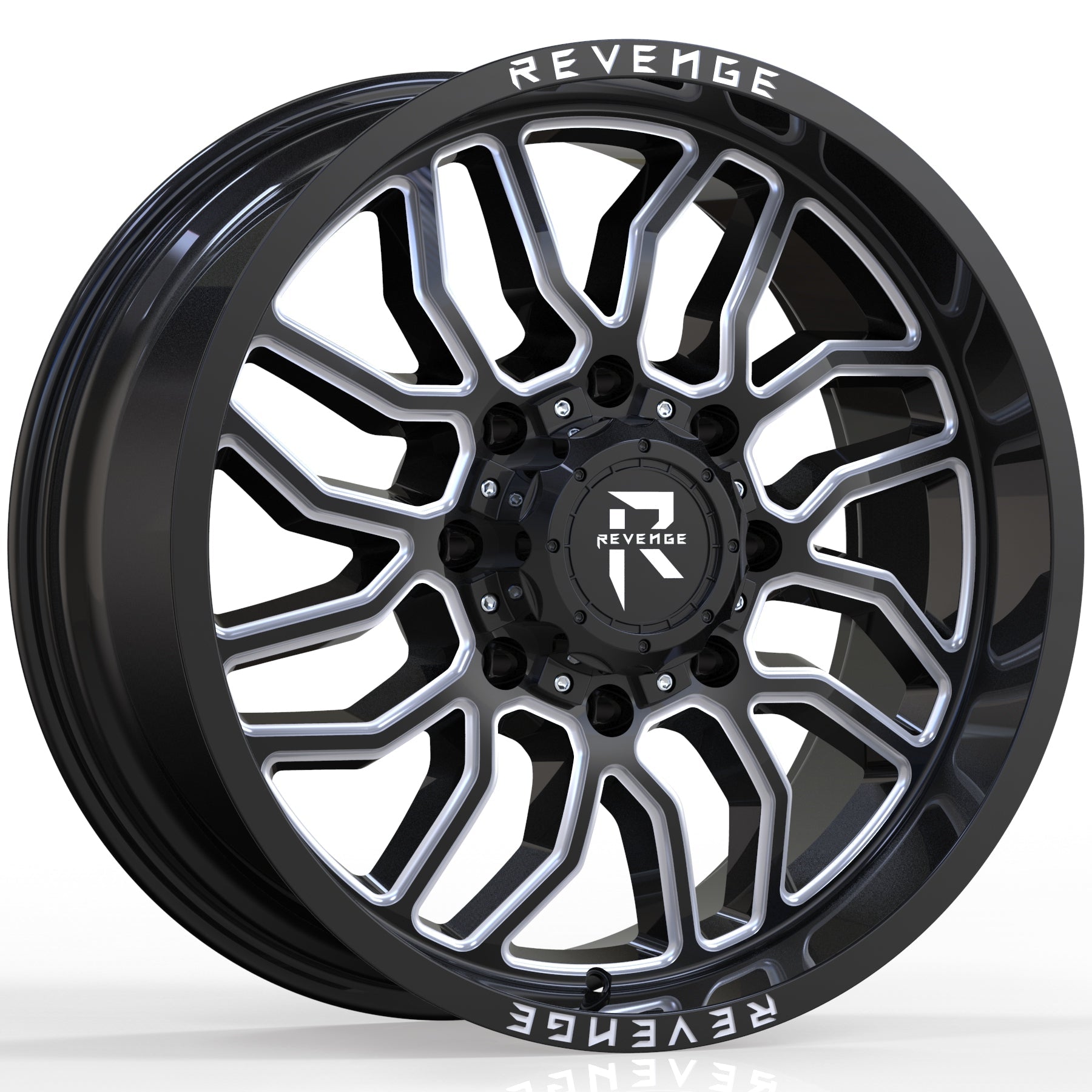 REVENGE RV-205 20X10 5X127-5X139.7 BLACK AND MILLED