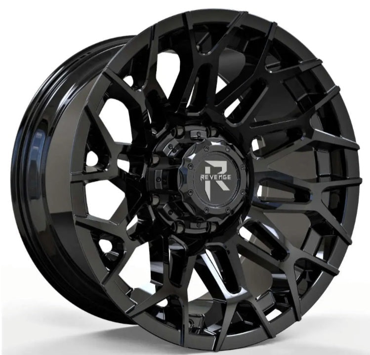 REVENGE RV-203 20X10 5X127 5X139.7 GLOSS BLACK