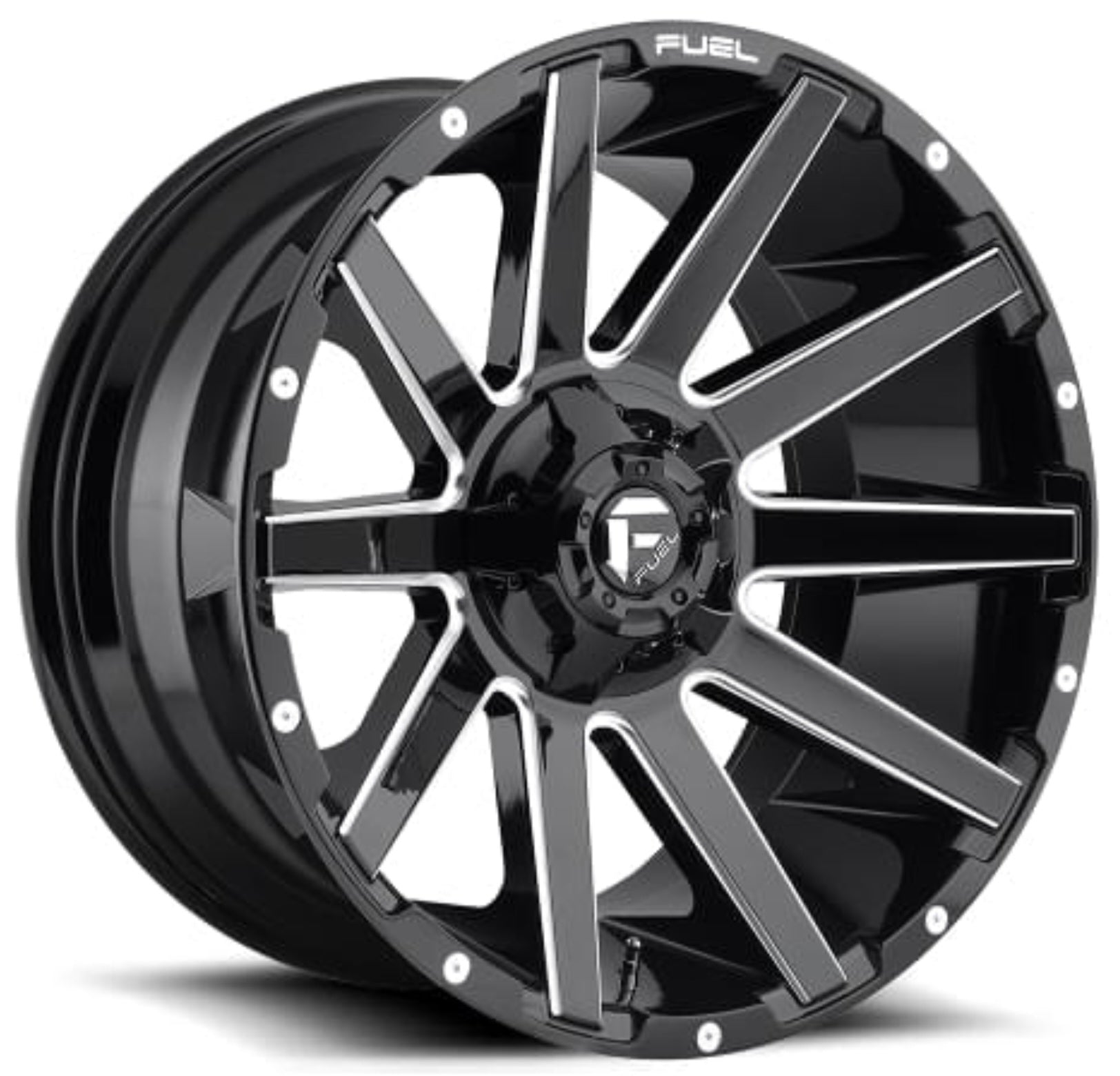 FUEL D615 22X10 5X150 5X139.7 GLOSS BLACK MILLED