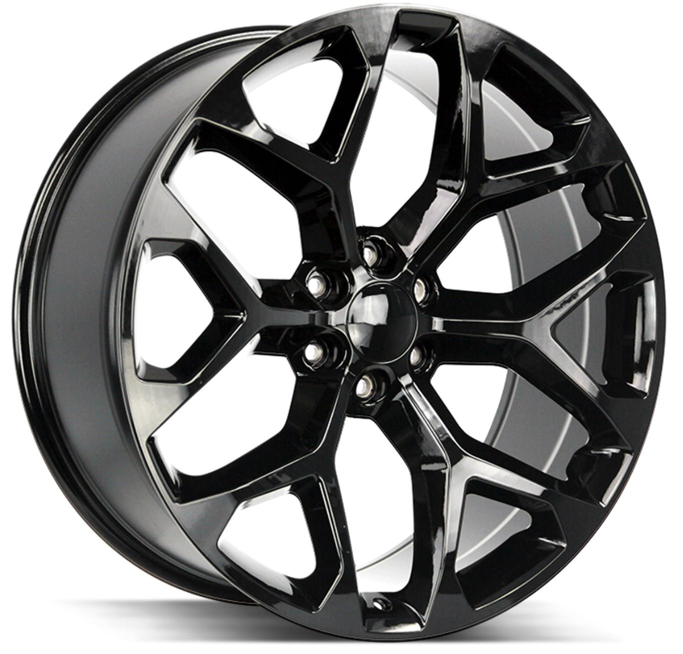 RS12 24X10 6X139.7 FULL GLOSS BLACK SNOW FLAKE