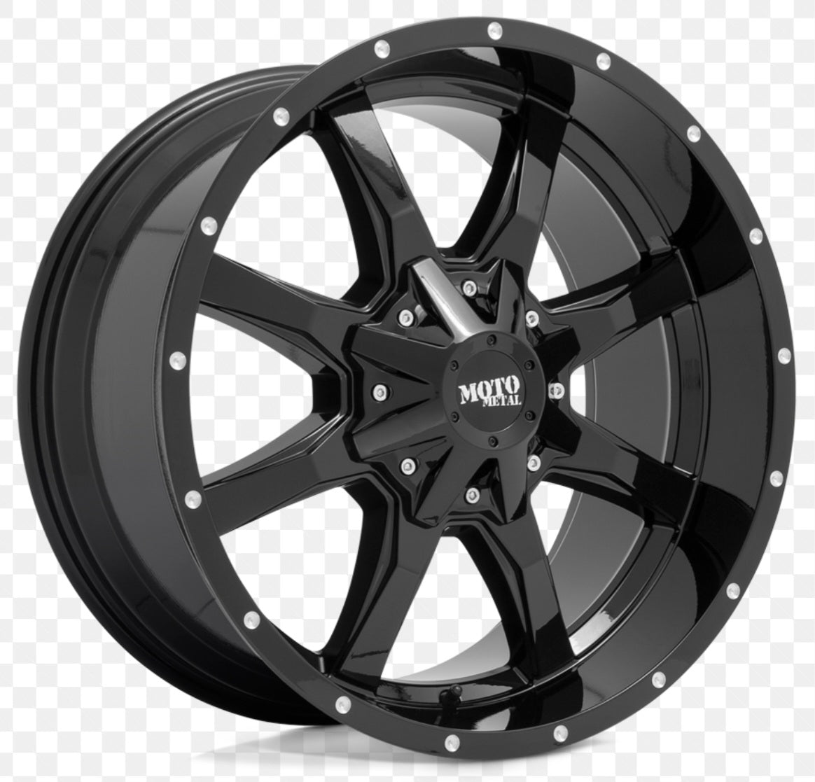MO970 17x9 8X165.1 GLOSS BLACK MILLING LIP