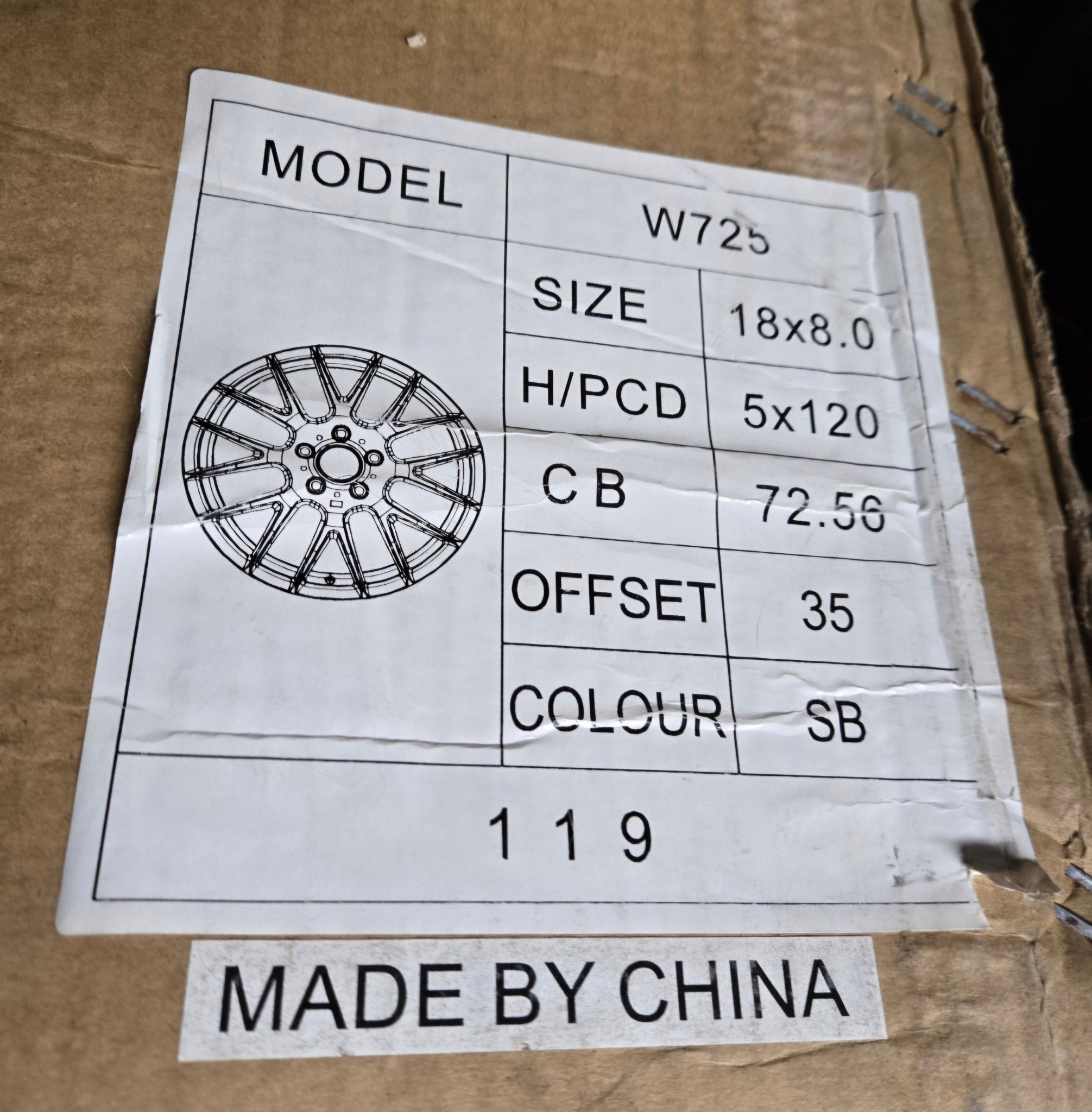 W725 18X8.0 5X120 SB