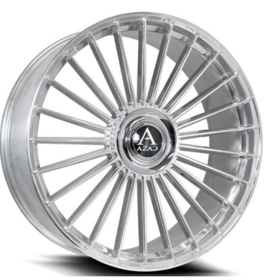 AZAD AZ25 22X9 5x112- 5x114.3 BRUSHED SILVER