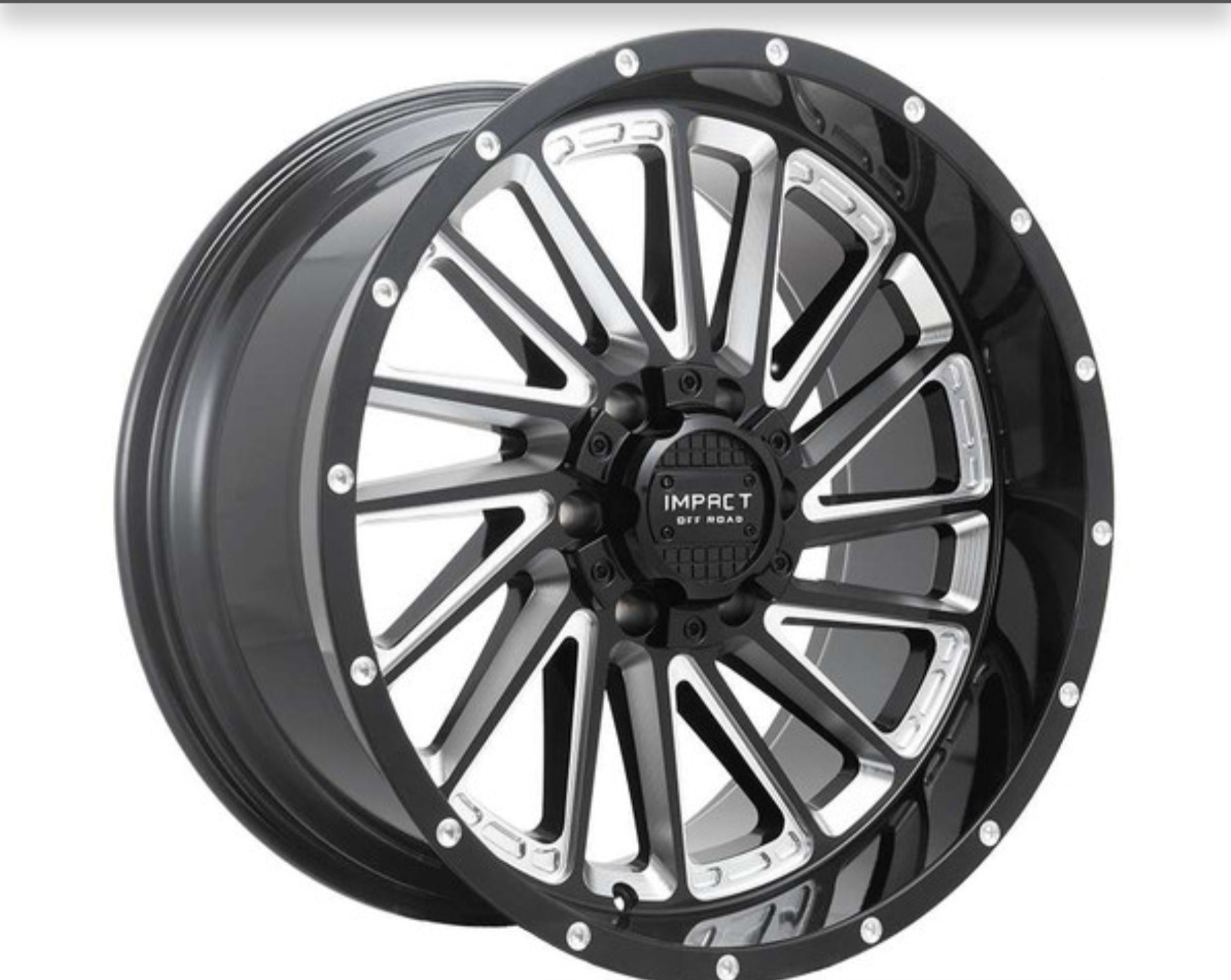 IMPACT OFF ROAD 903 20x10 5x127 / 5x139.7 PIANO BLACK W/MACHINED MILLING WINDOW