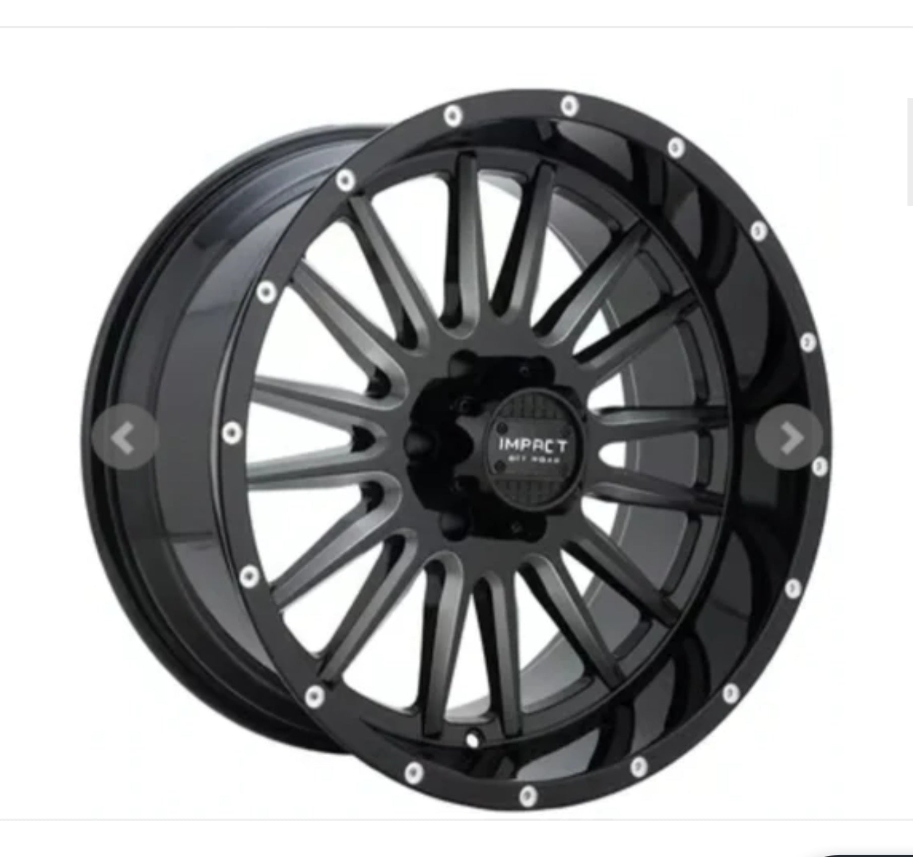 IMPACT OFF ROAD 833 20X10 6X139.7 GLOSS BLACK MILLED WINDOWS