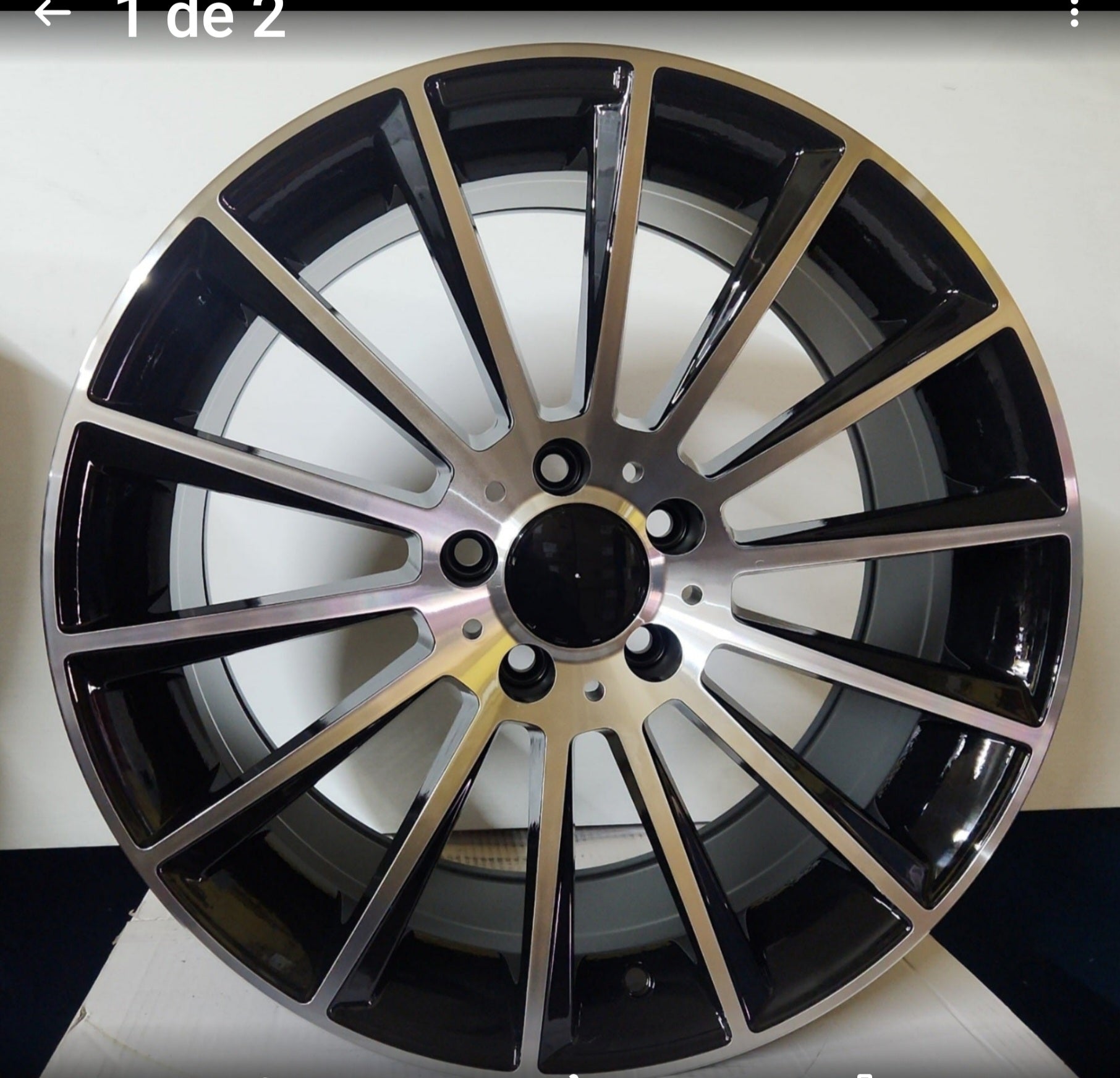 W813 WHEELS 18X9.5 5X112 BLACK MACHINE FACE