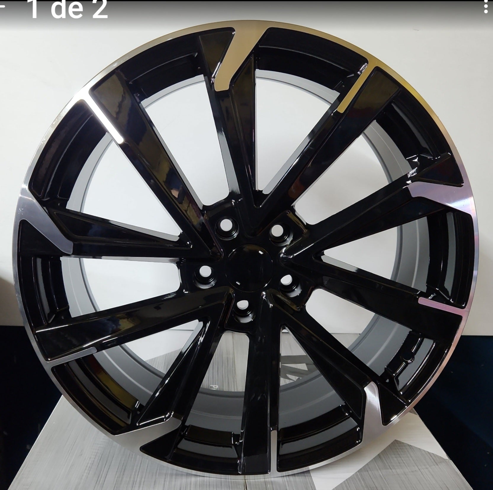 NEW CRL WHEELS 20X7.5 5X114.3 GLOSS BLACK MACHINED TIPS 556526