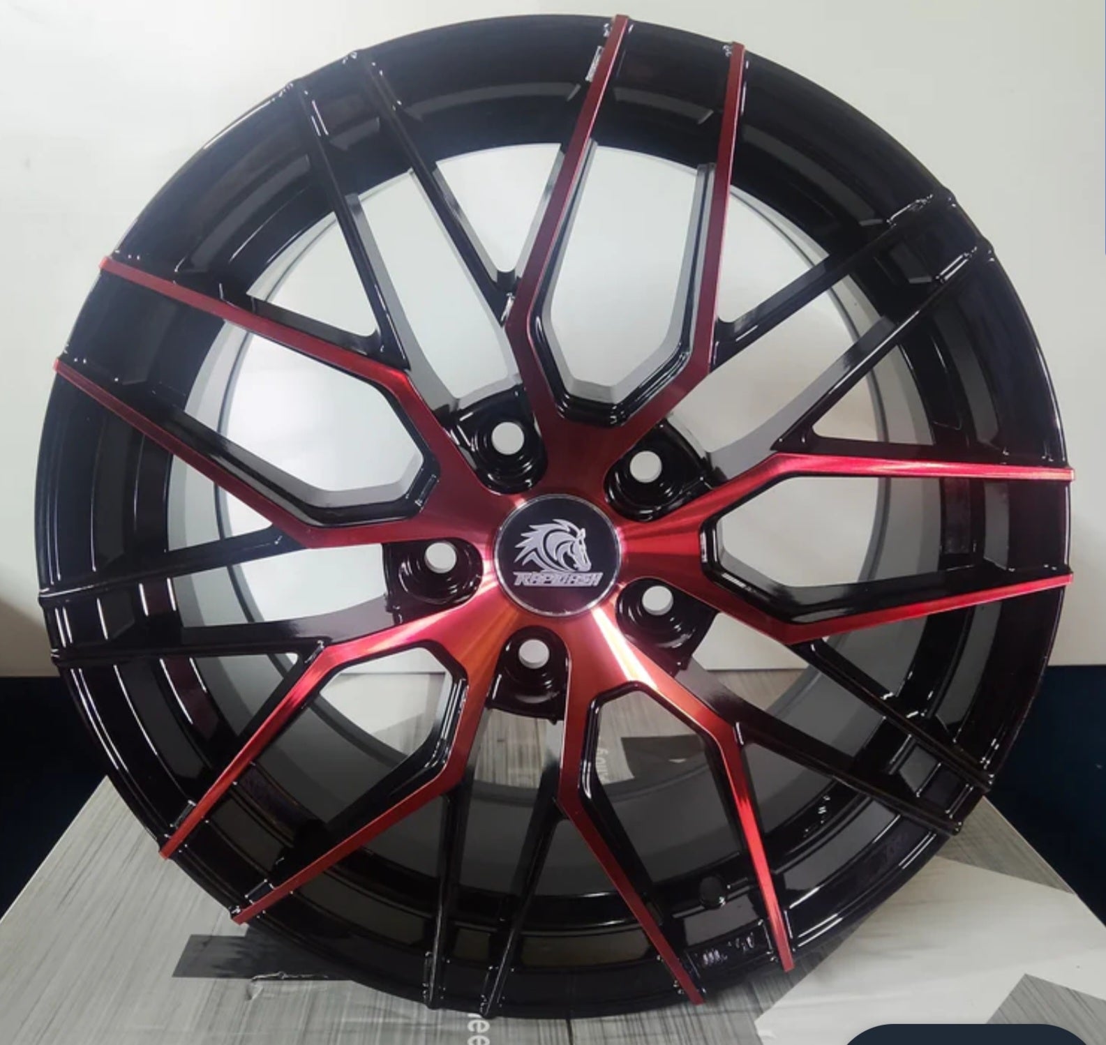 RAPIDASH RD- S7 16X7 5X114.3 PIANO BLACK RED FACE