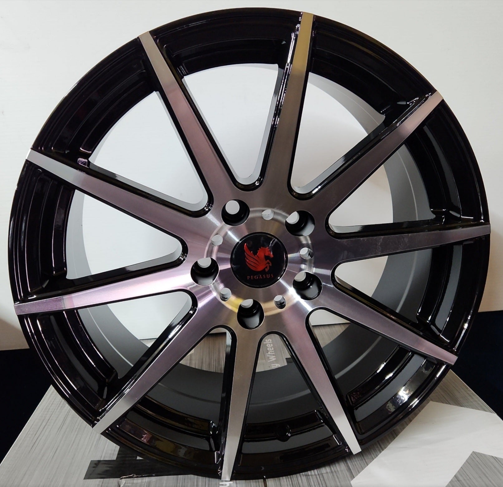 PEGASUS AD12 ARS 12 17x7.5 5X114.3 PIANO BLACK MACHINED FACE