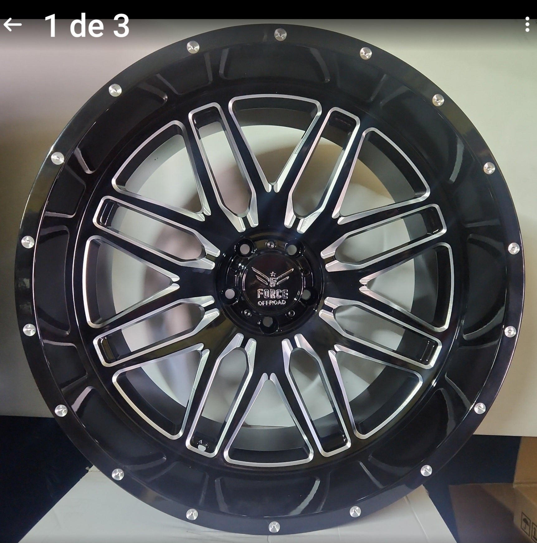FORCE F-4 22X12 5X127 PIANO BLACK MILLING WINDOWS
