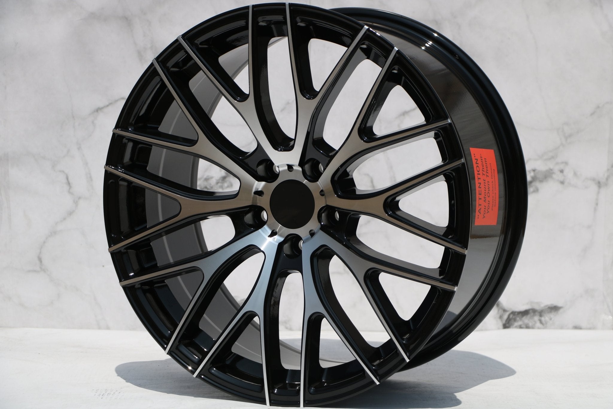 W008 D973 Black Machined Face 19x9.5 ET35 5x112/114.3 CB73.1