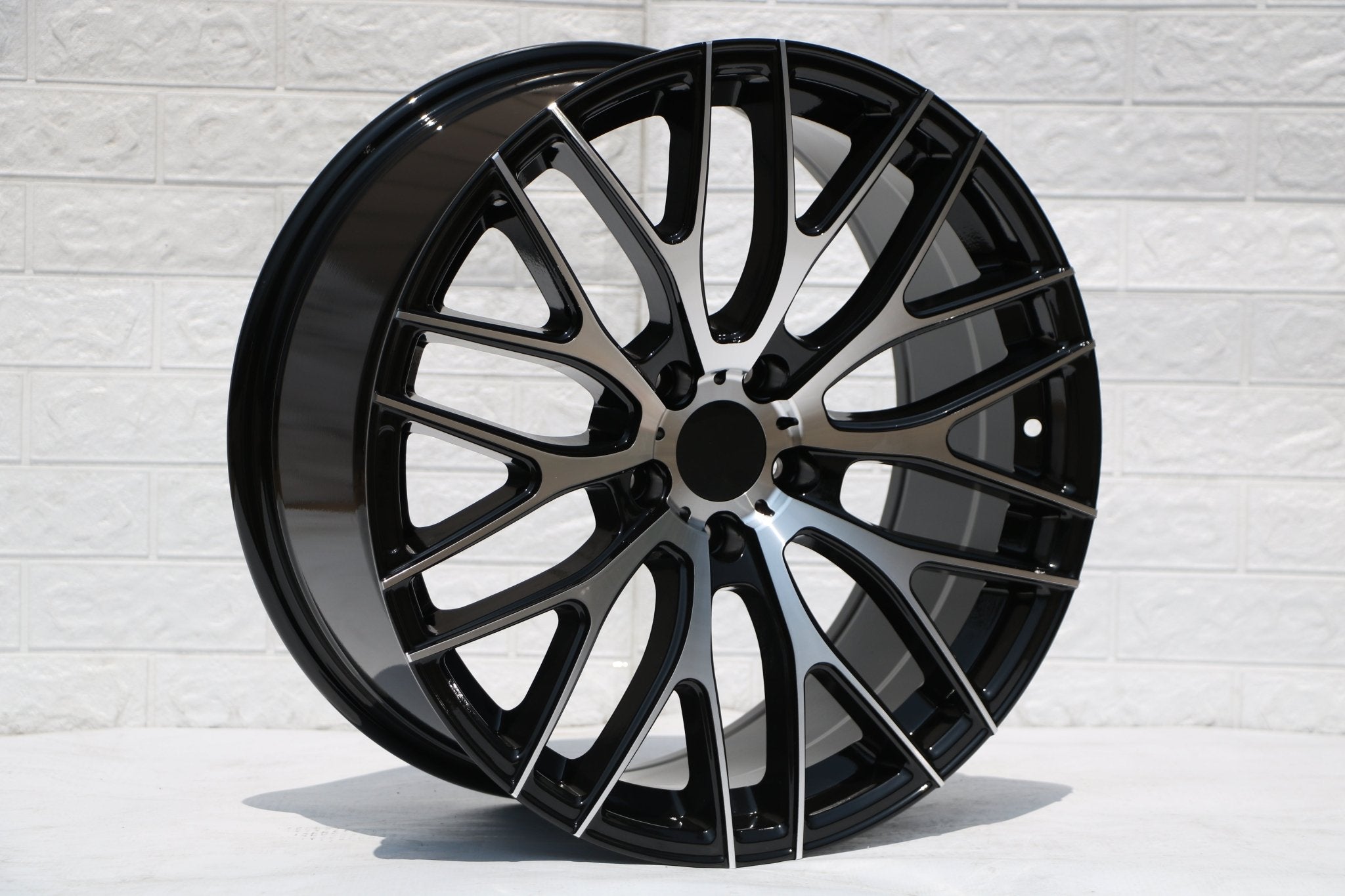 W008 D973 Black Machined Face 19x8.5 ET35 5x112/114.3 CB73.1