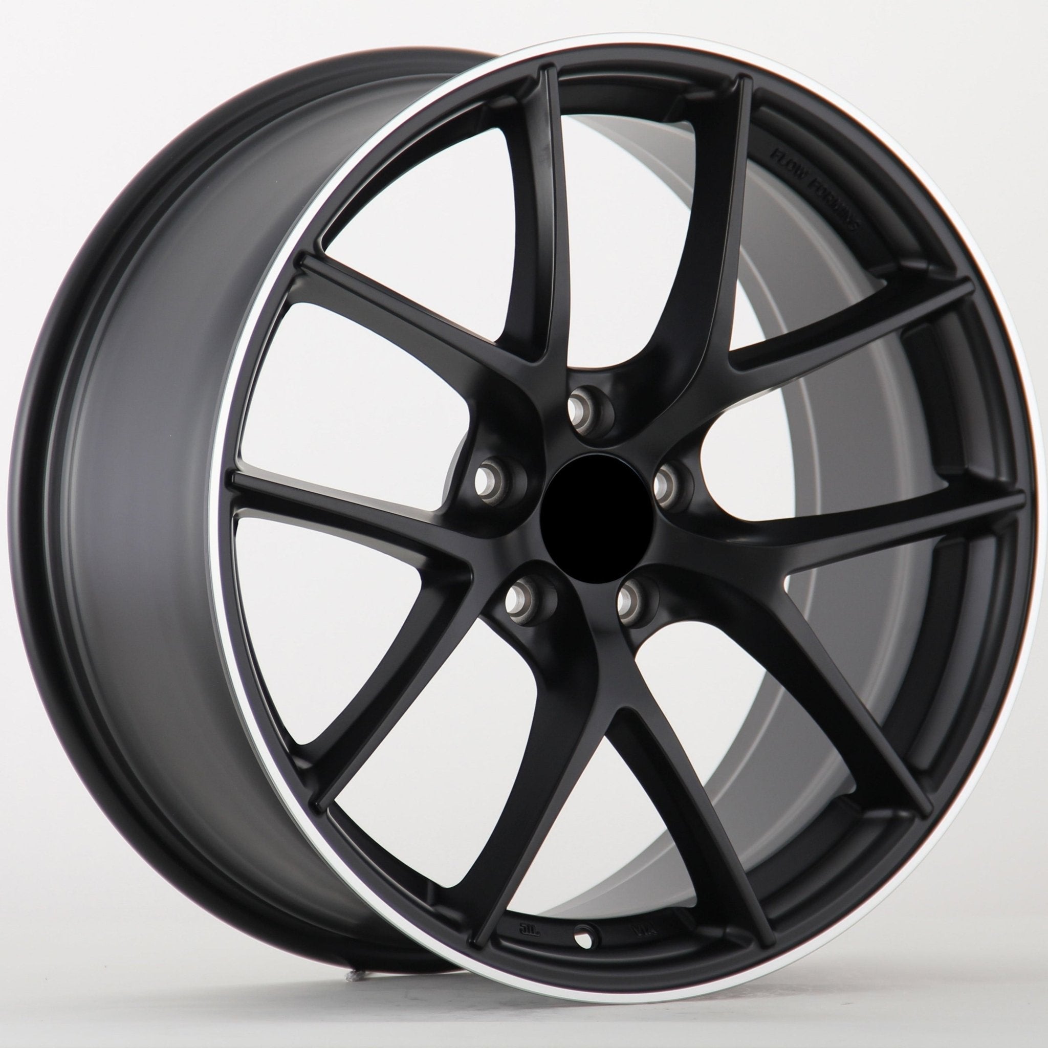 W054 889 Satin Black Machined Lip 19x8.5 ET35 5x120 CB72.56