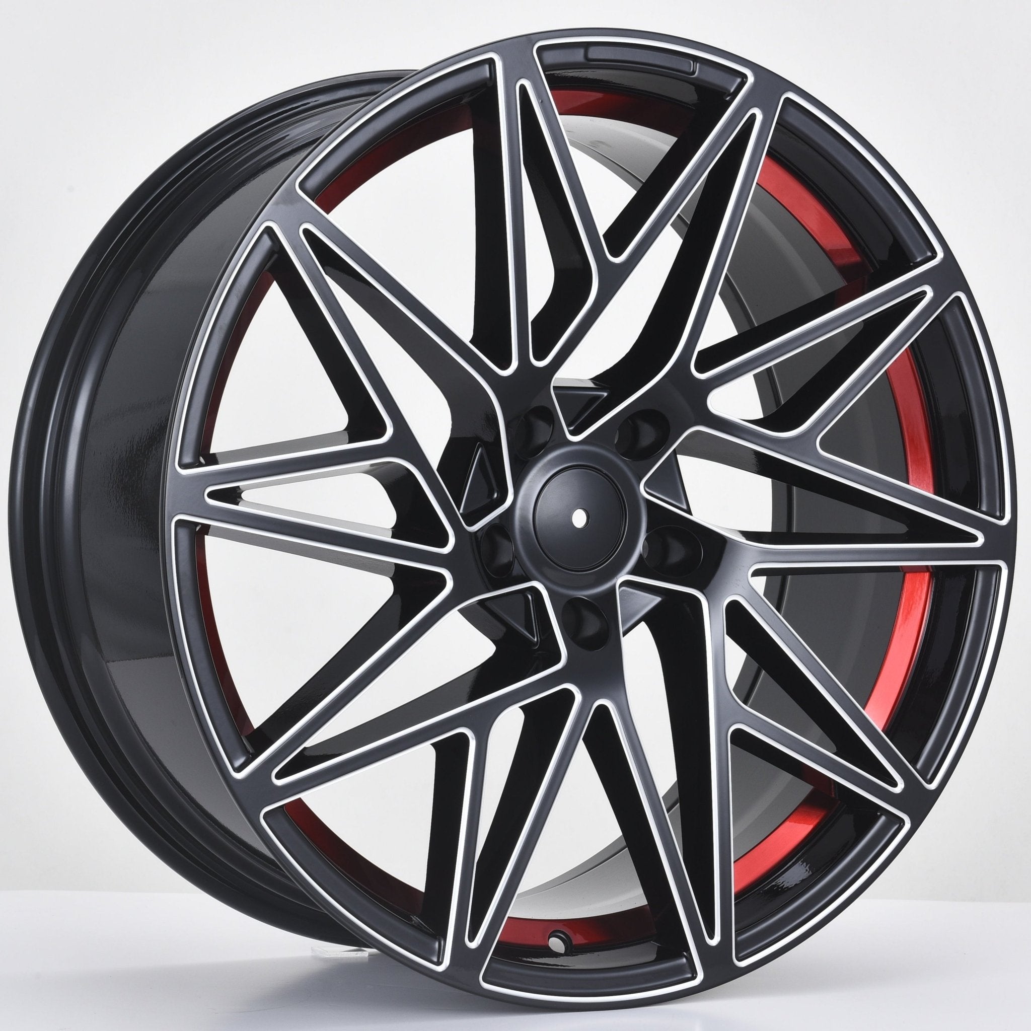 W1505 1632 Black Milled Red Window 20x8.5 ET35 5x114.3 CB73.1