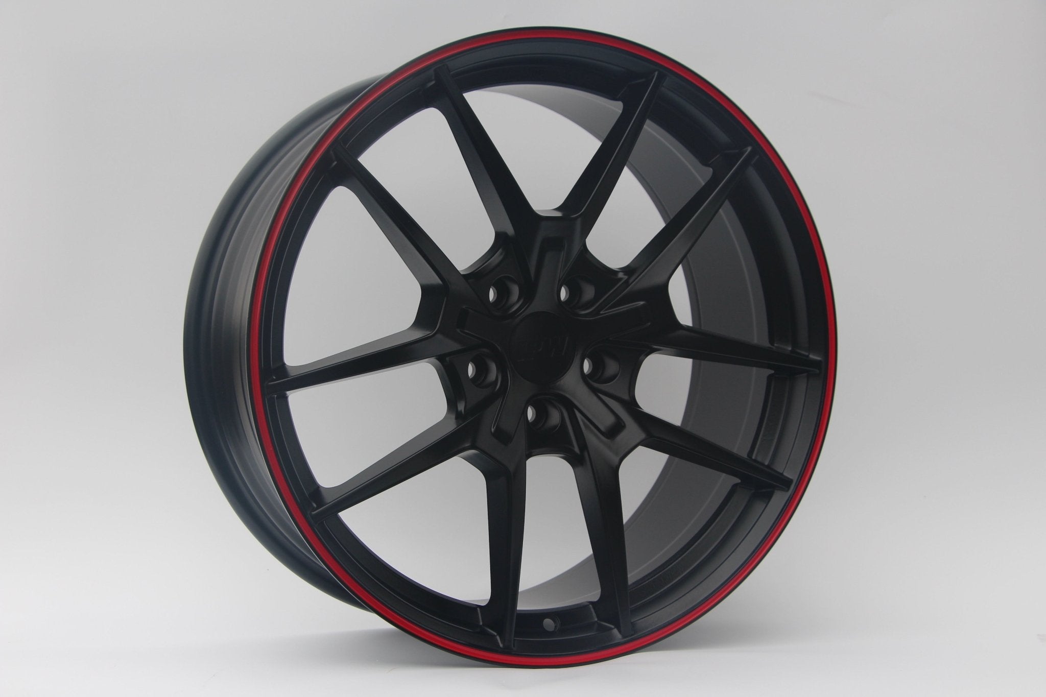 W301 Flow Forged XY31 Satin Black Red Lip 19x8.5 ET35 5x114.3 CB73.1