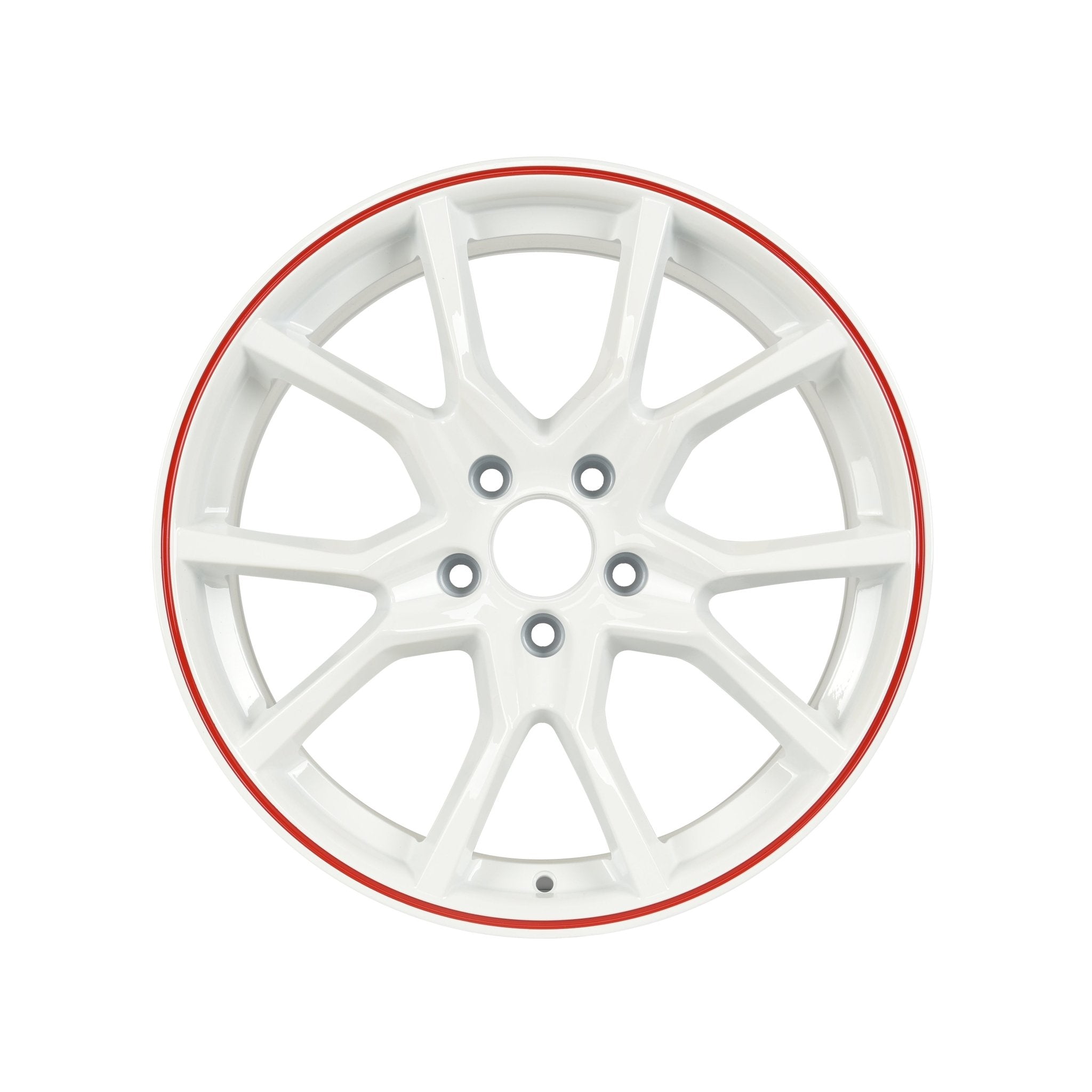 W314 1418 White Red Lip 18x8.0 ET41 5x114.3 CB73.1