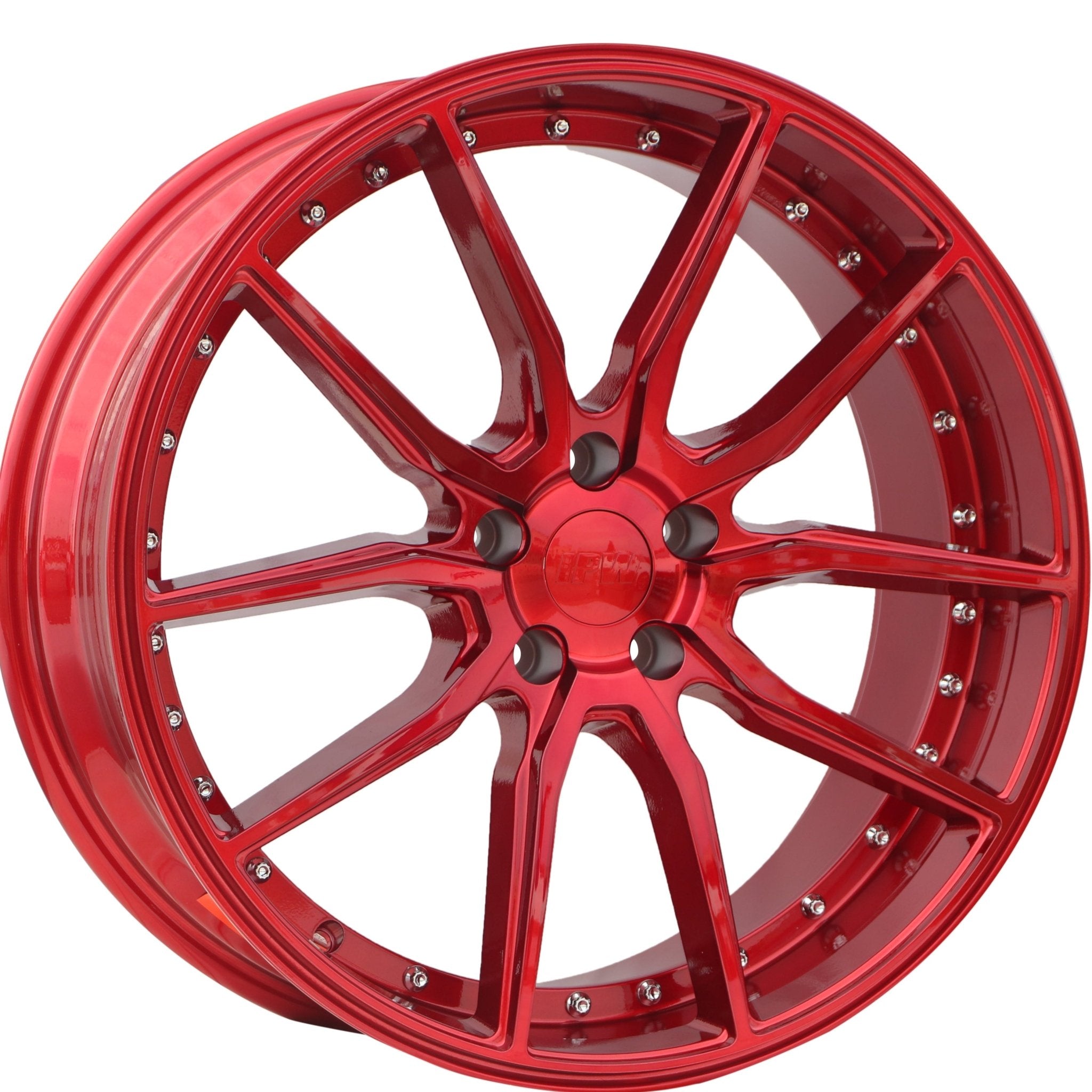 W512 Red with Silver Rivet 20*8.5 ET35 5x114.3 CB73.1