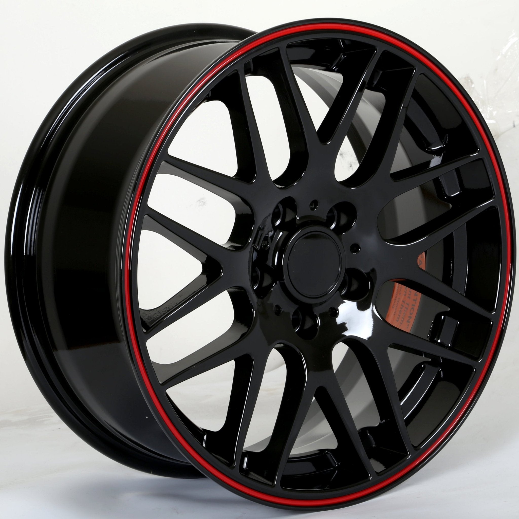 W703- Black Red Lip 19*9.5 ET35 5*120 CB72.6