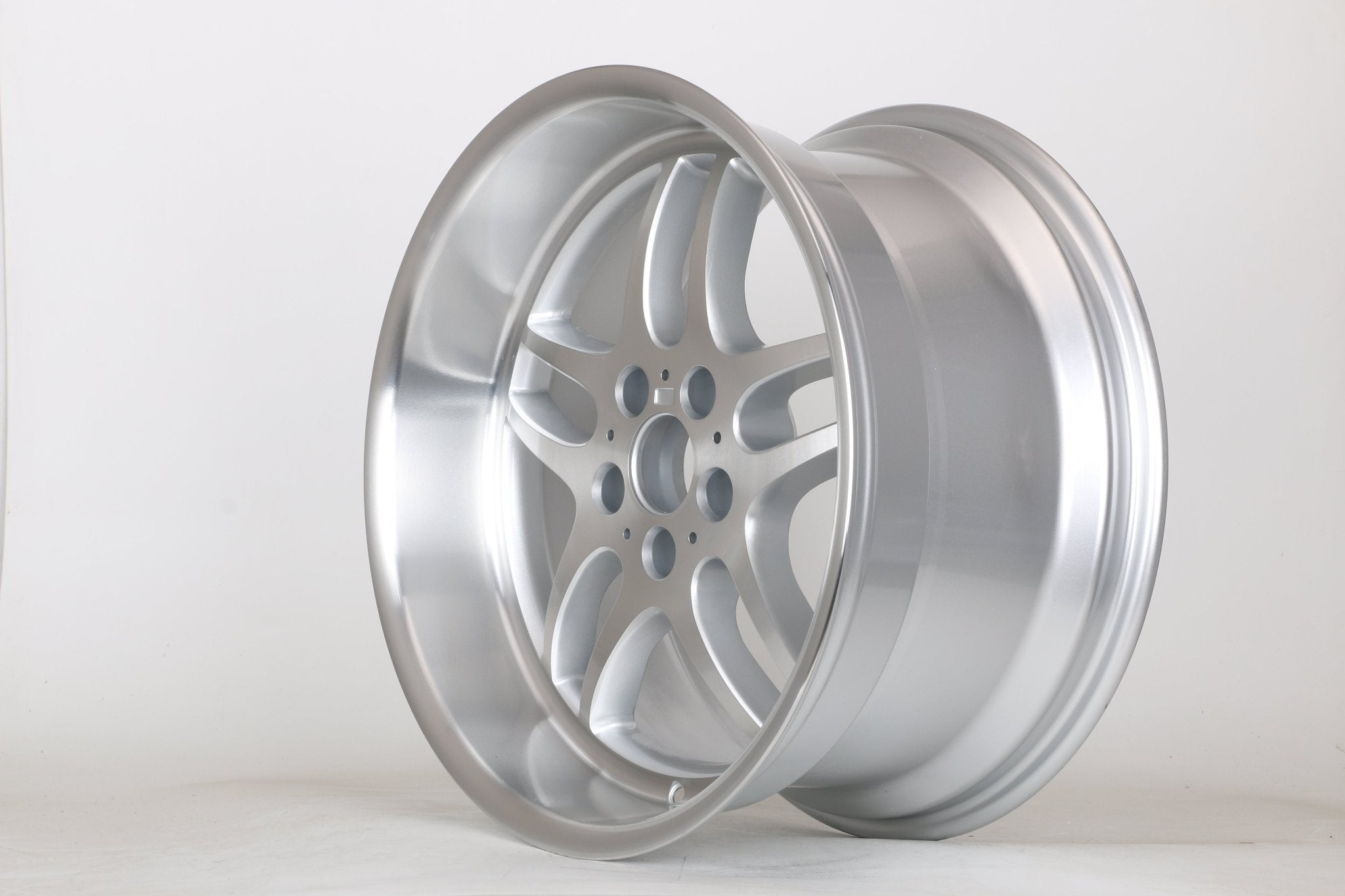 W710 JL141 Silver Machined Lip 17x8 ET13 5x120 CB74.1