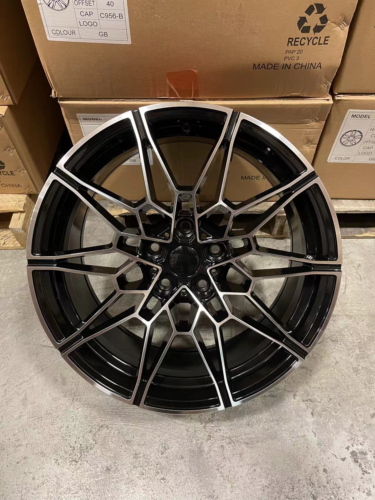 W718 D1674 Black Machined Face 19x8.0 ET35 5x120 CB 72.56