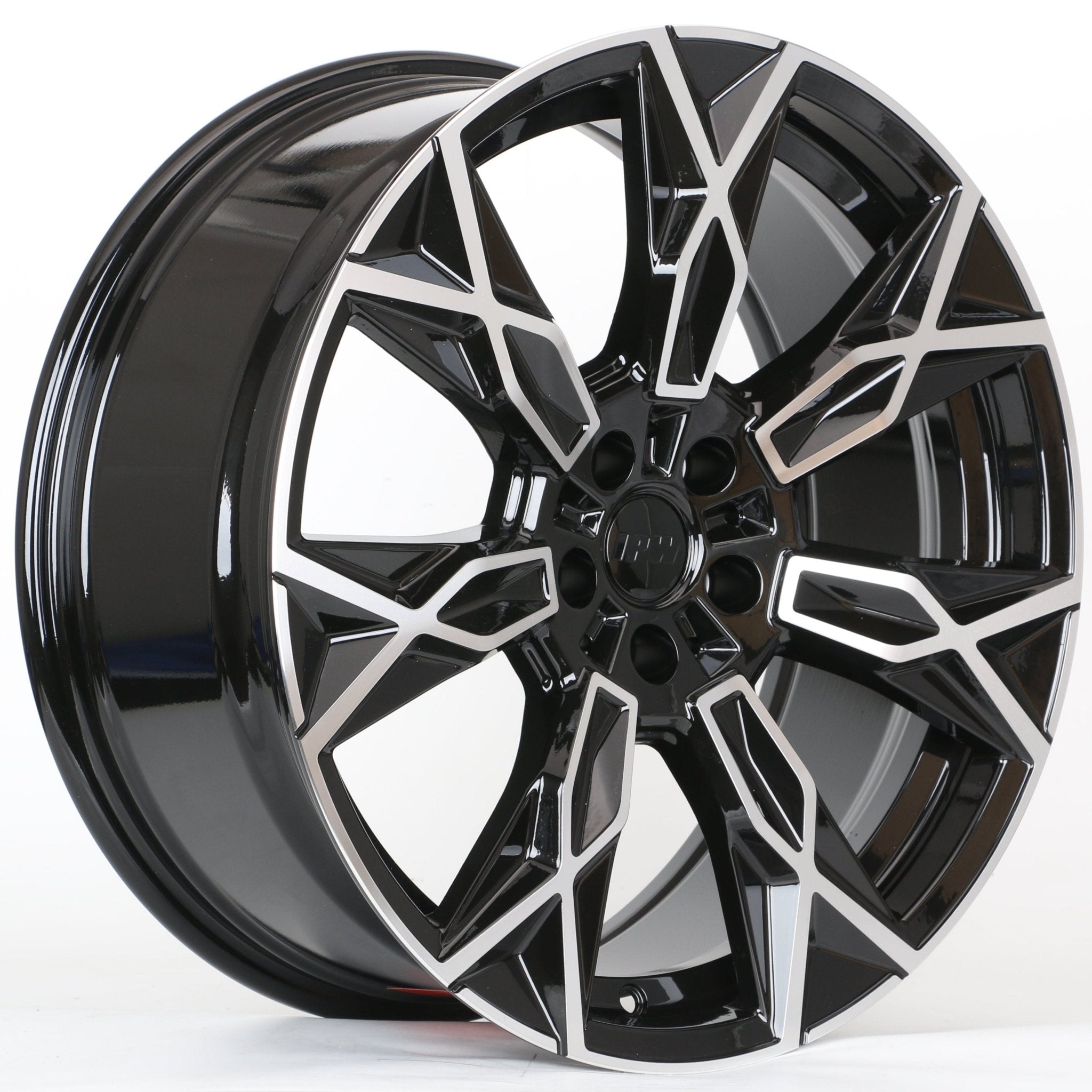 W722 1838 Black Machined Face 20x10 ET41 5x112 CB66.6